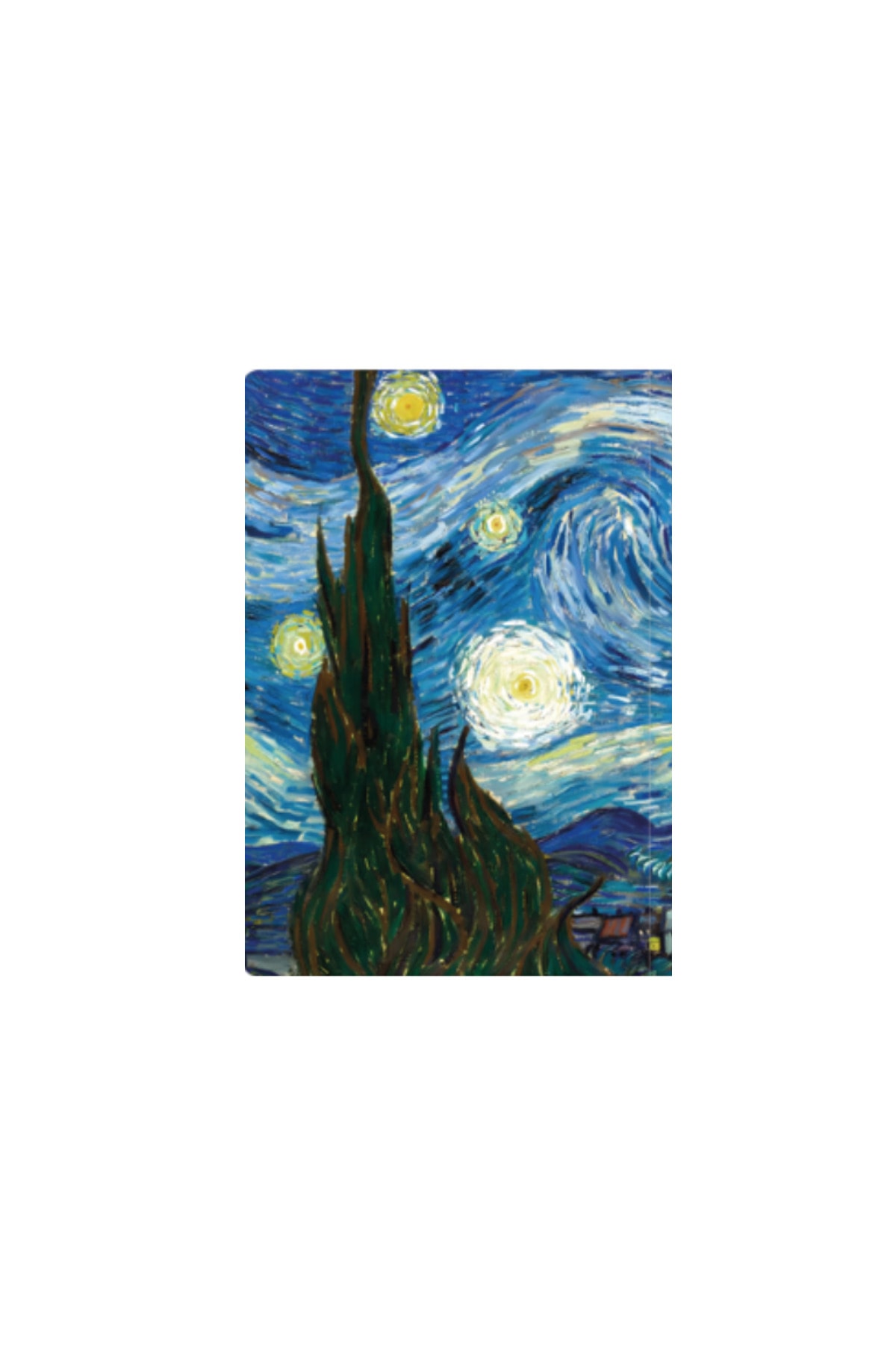 Art Collection Van Gogh The Starry Night - Sert Kapak A5 Noktalı Defter 14x21 cm