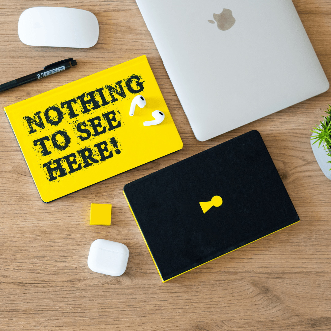 Sert Kapak A5 Çizgili Defter 14x21 cm 192 Sayfa - Words Collection Nothing To See Here Not Defteri