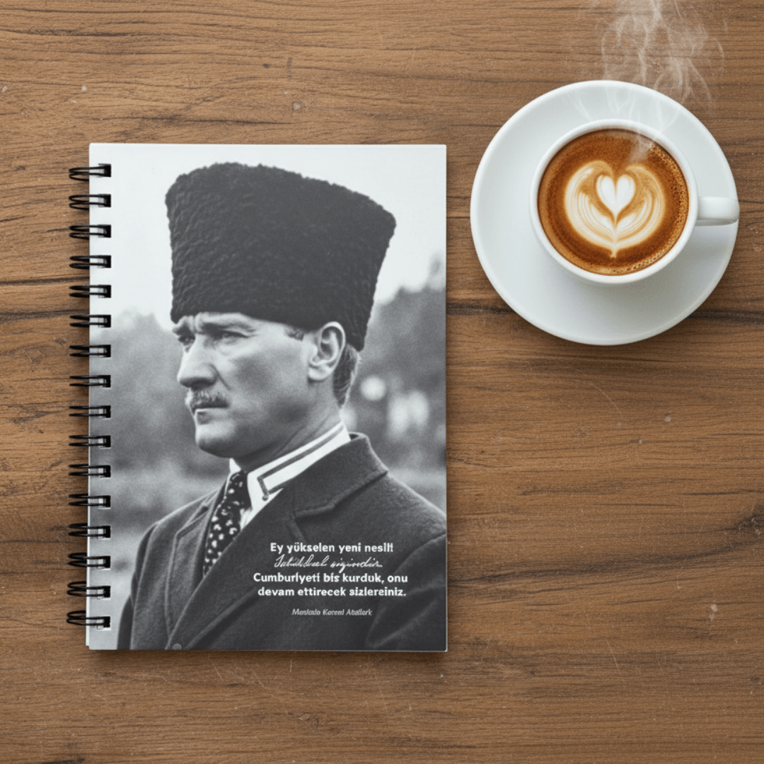 Atatürk Özel Seri Collection Sert Kapak A5 Defter - Çizgili 160 Sayfa  - ATATÜRK-01