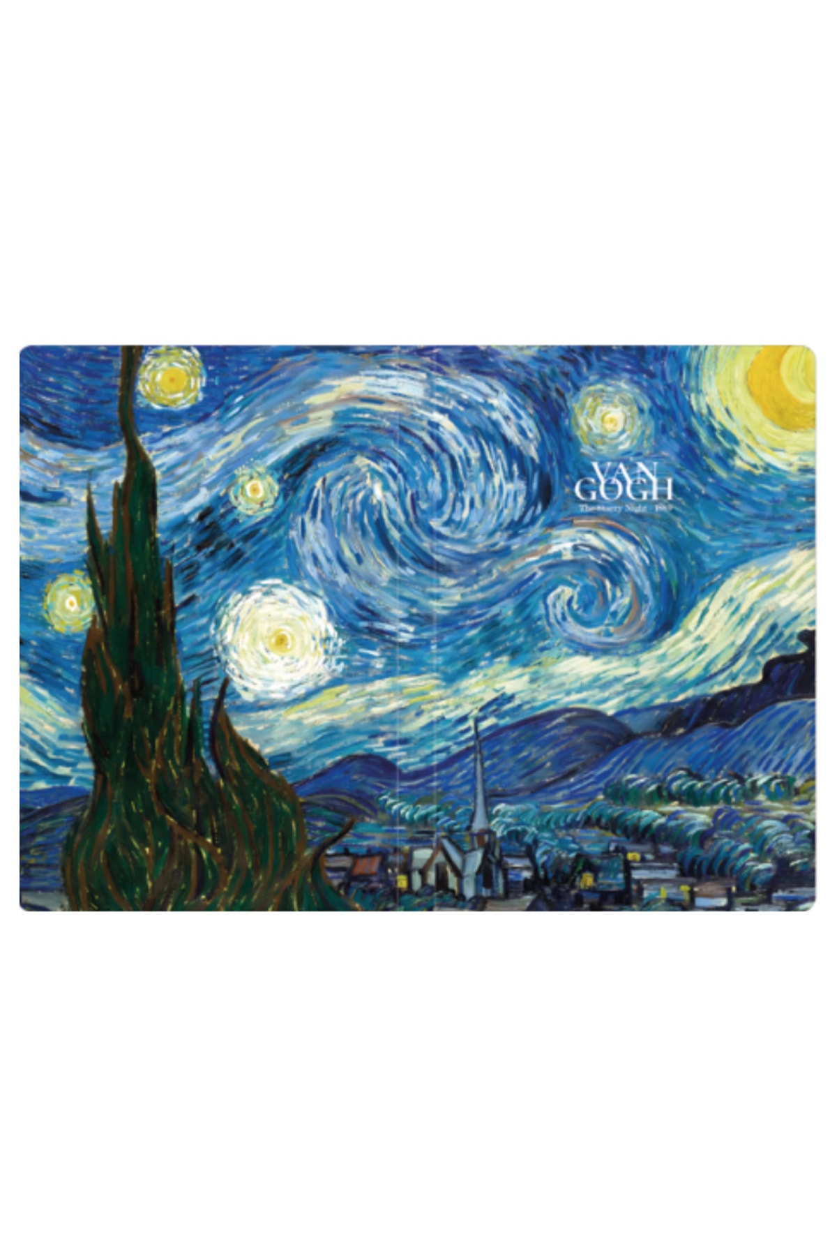 Art Collection Van Gogh The Starry Night - Sert Kapak A5 Noktalı Defter 14x21 cm