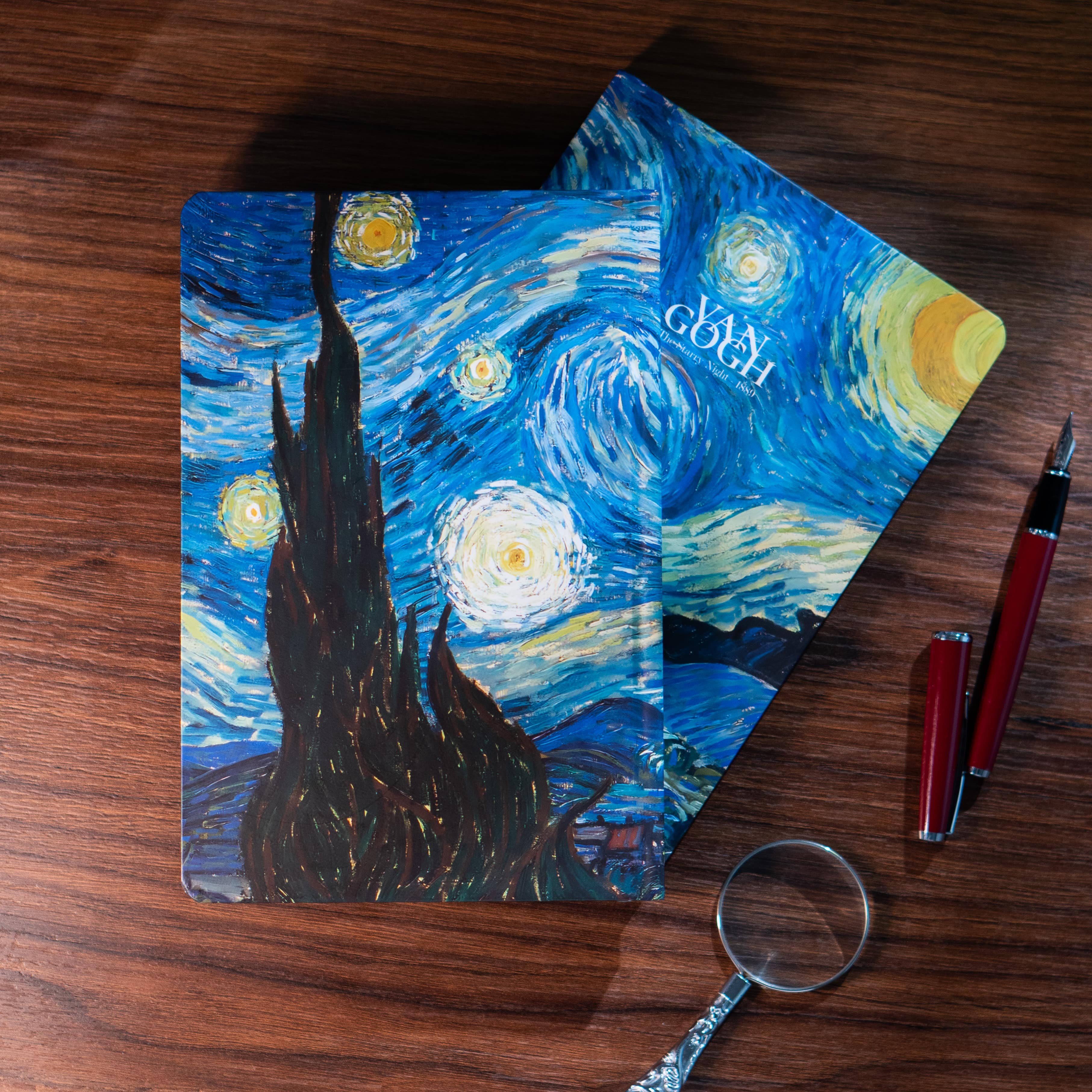 Art Collection Van Gogh The Starry Night - Sert Kapak A5 Noktalı Defter 14x21 cm