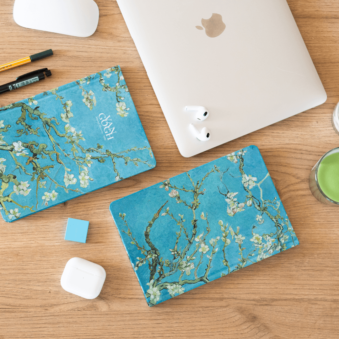 Art Collection Van Gogh Almond Blossom Not Defteri - Sert Kapak A5 Noktalı Defter 14x21 cm