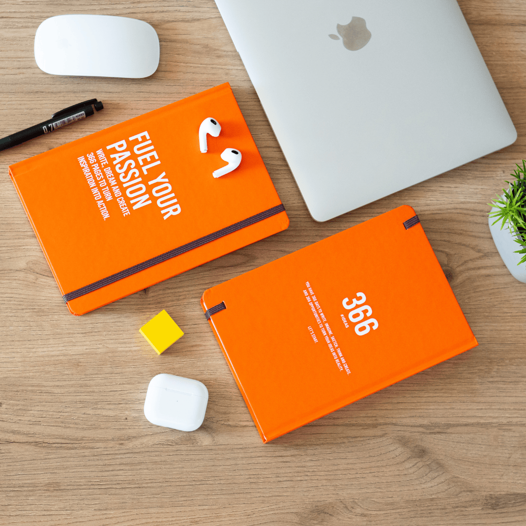 366. Gün Collection – Sert Kapak A5 Ajanda 14x21 cm Çizgili Defter Premium - Turuncu