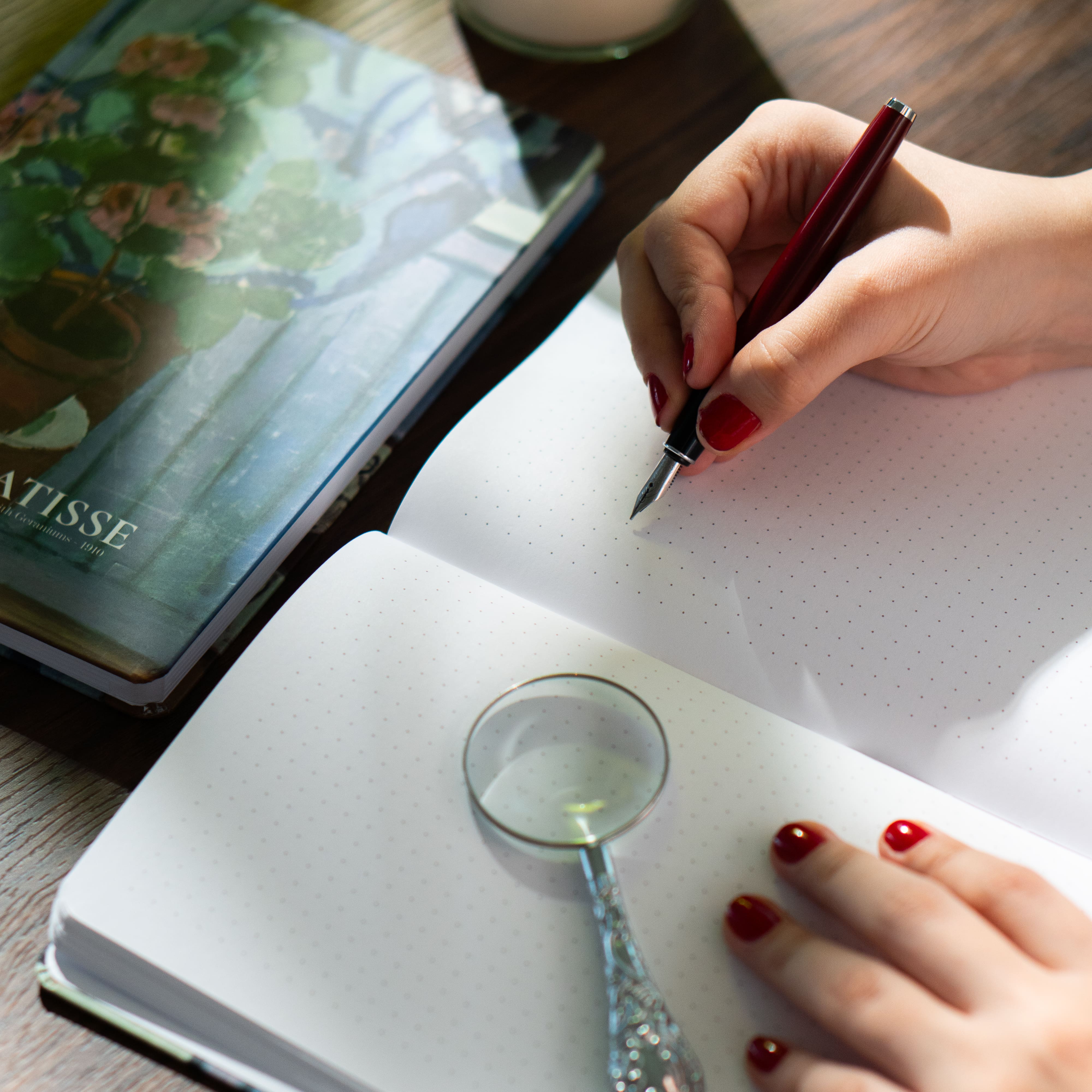 Art Collection Matisse Geraniums - Sert Kapak A5 Noktalı Defter 14x21 cm Okul Defteri