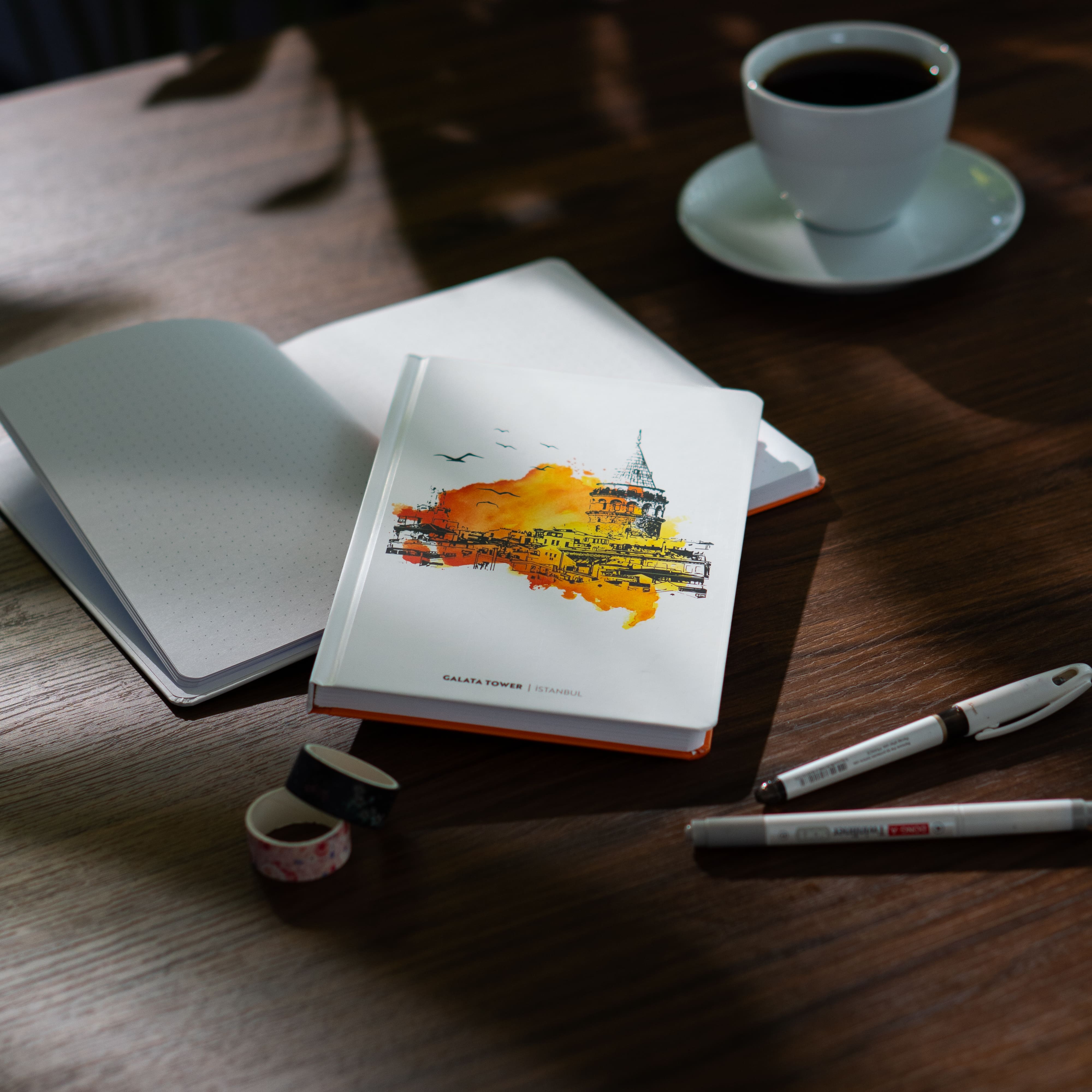 İstanbul Collection Manzaralı- Sert Kapak Noktalı Defter 14x21 cm