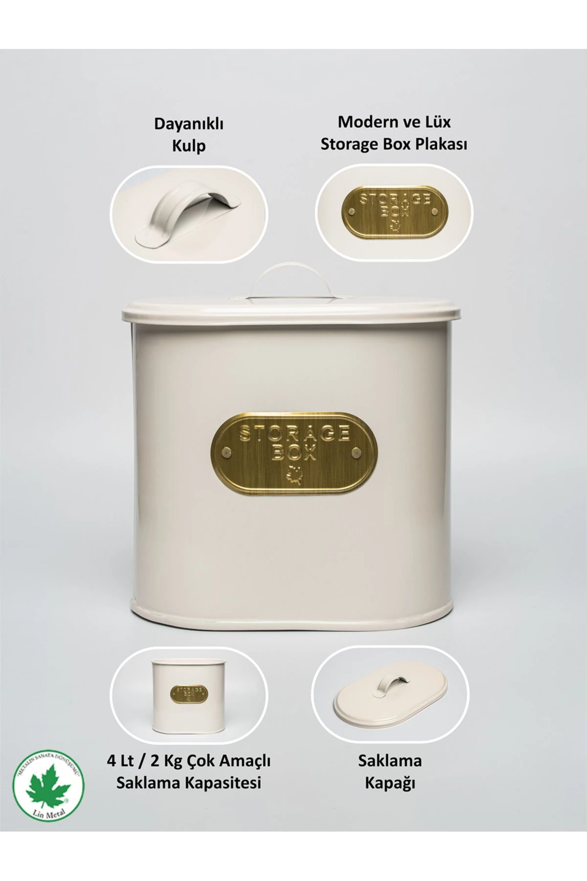 Metal Kapaklı Baton Organizer Saklama Kabı (Storage Box Plakalı)