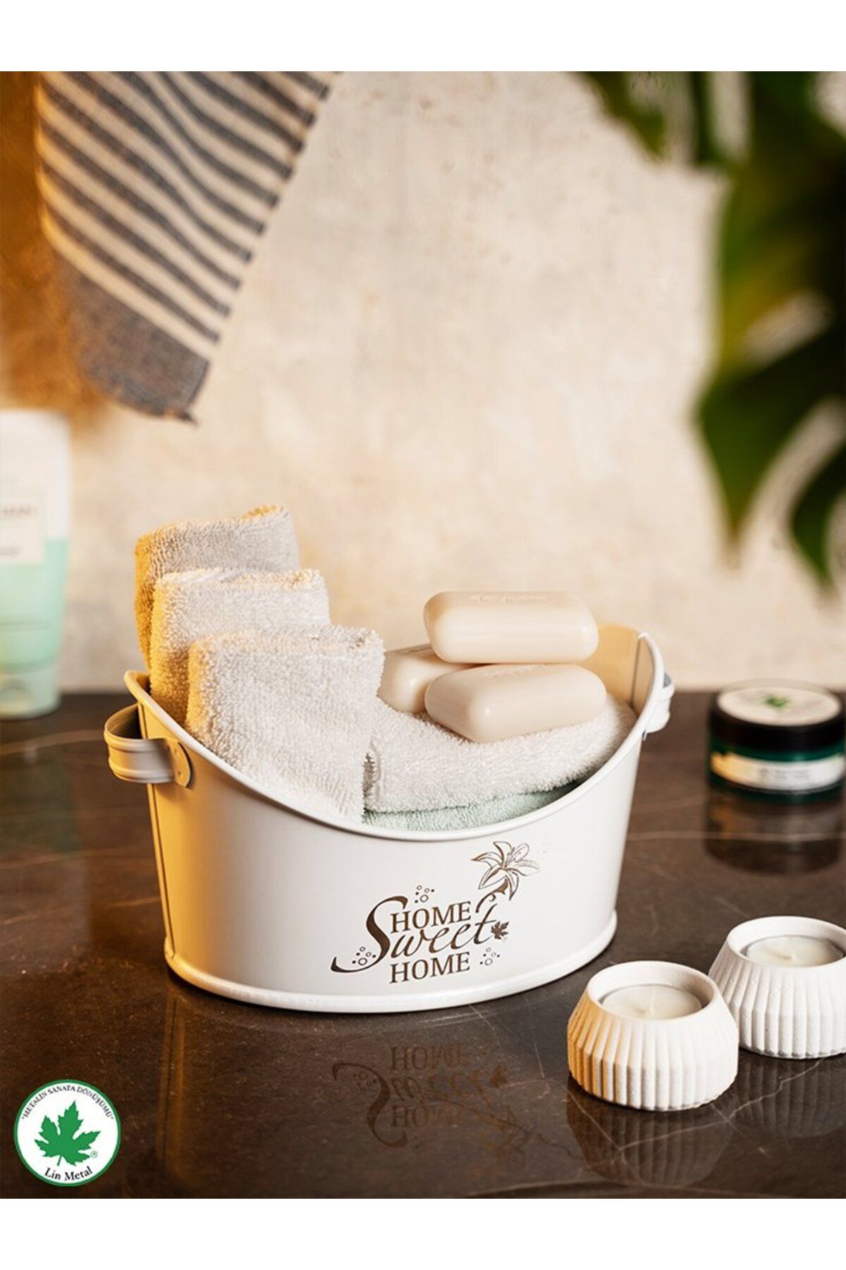 Kayık Metal Banyo Organizeri – Home Sweet Home
