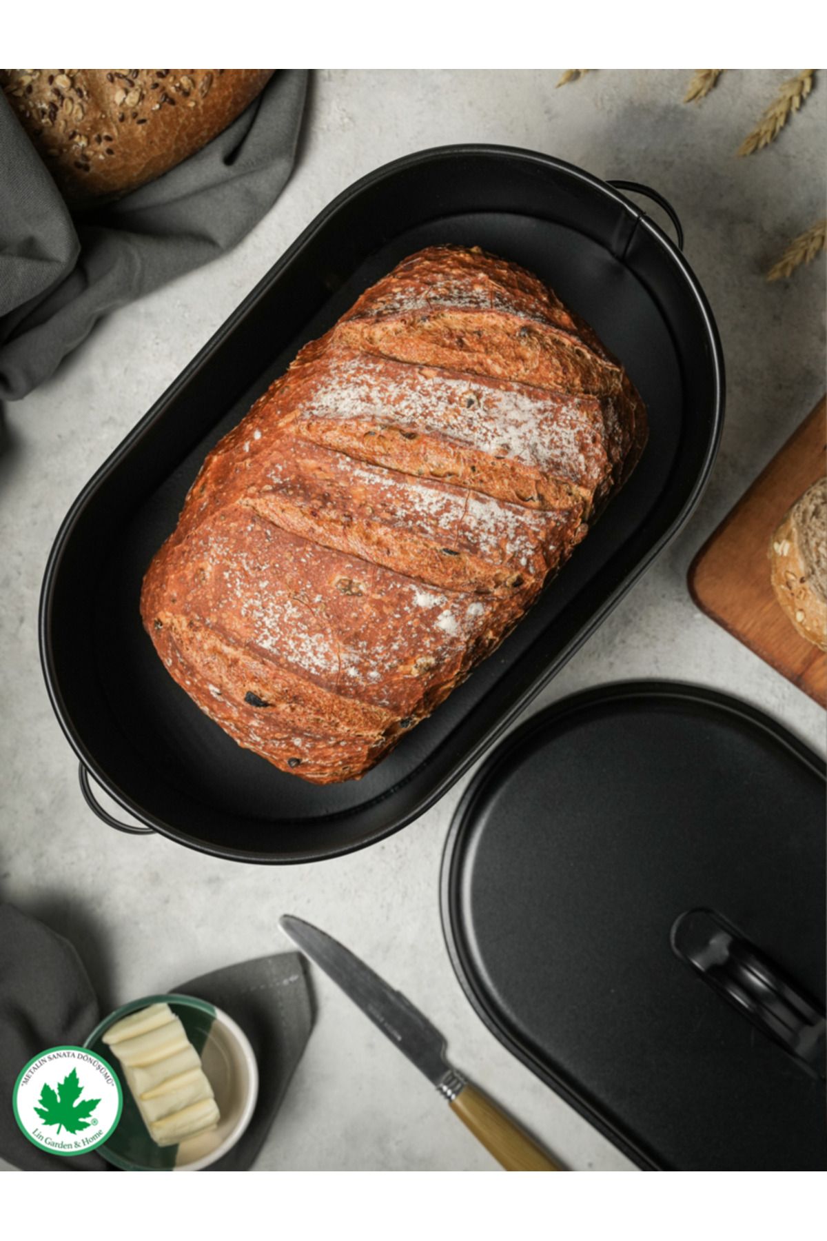 Metal Kapaklı Ekmeklik – Bread Baskılı