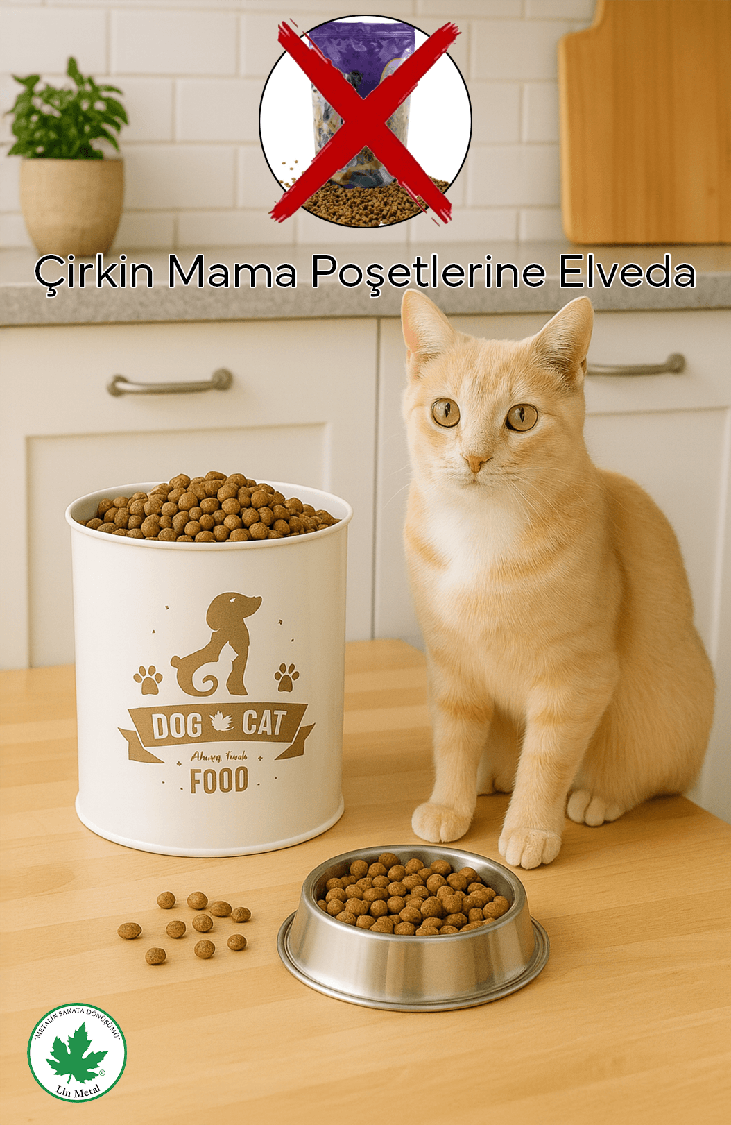9 Litre (9000 ml) Metal Mama Saklama Kabı – Kırılmaz & Bükülmez