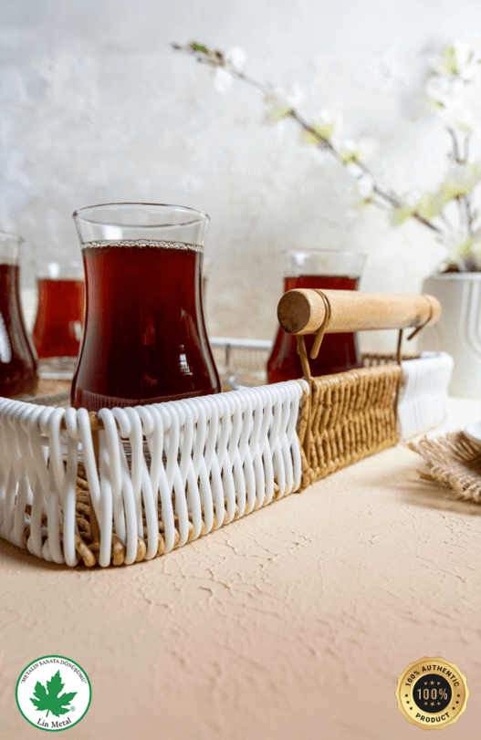Dikdörtgen Hasır Kulplu Tepsi – 30 / 35 / 40 cm