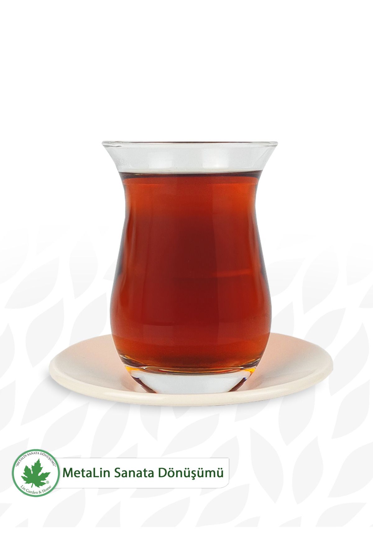 6’lı Metal Çay Tabağı Seti – Kırılmaz & Paslanmaz