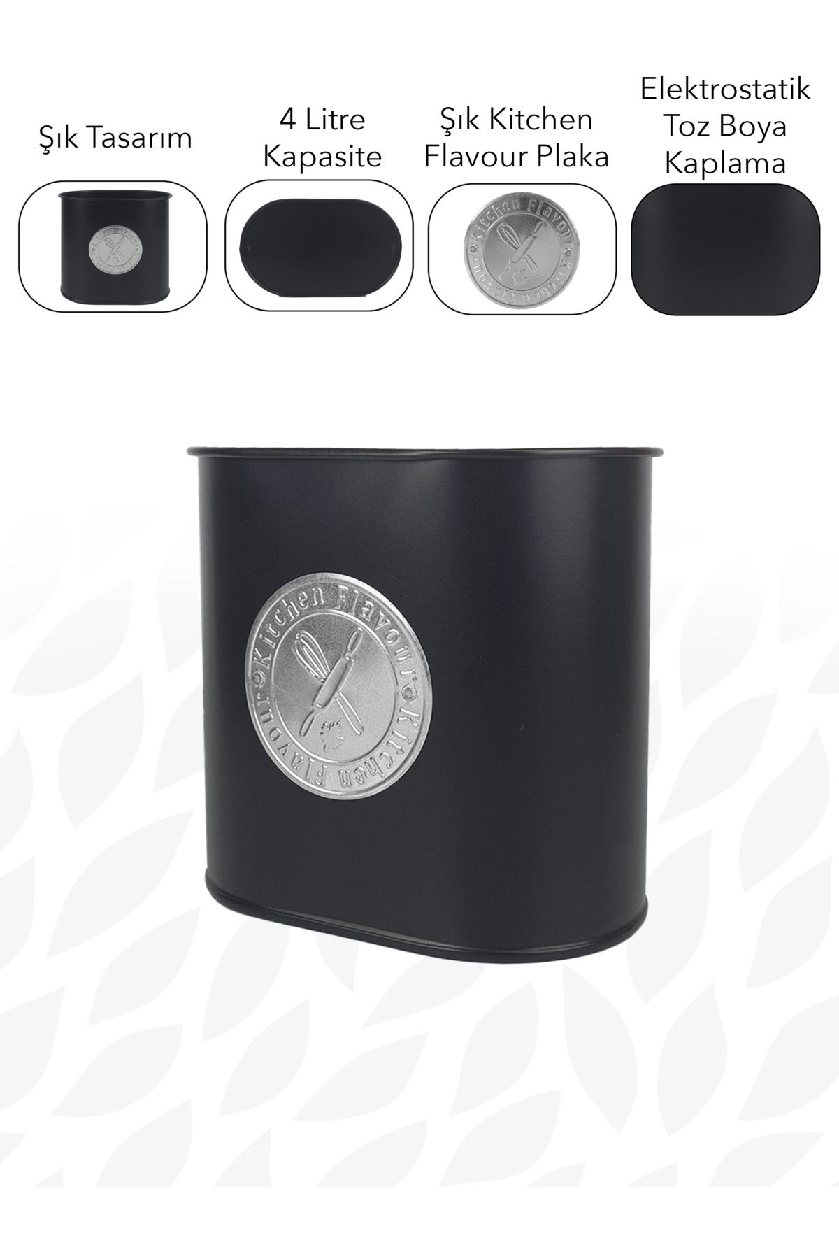 Metal Baton Çok Amaçlı Organizer – Kitchen Flavour Plakalı Mutfak & Banyo Saklama Kutusu