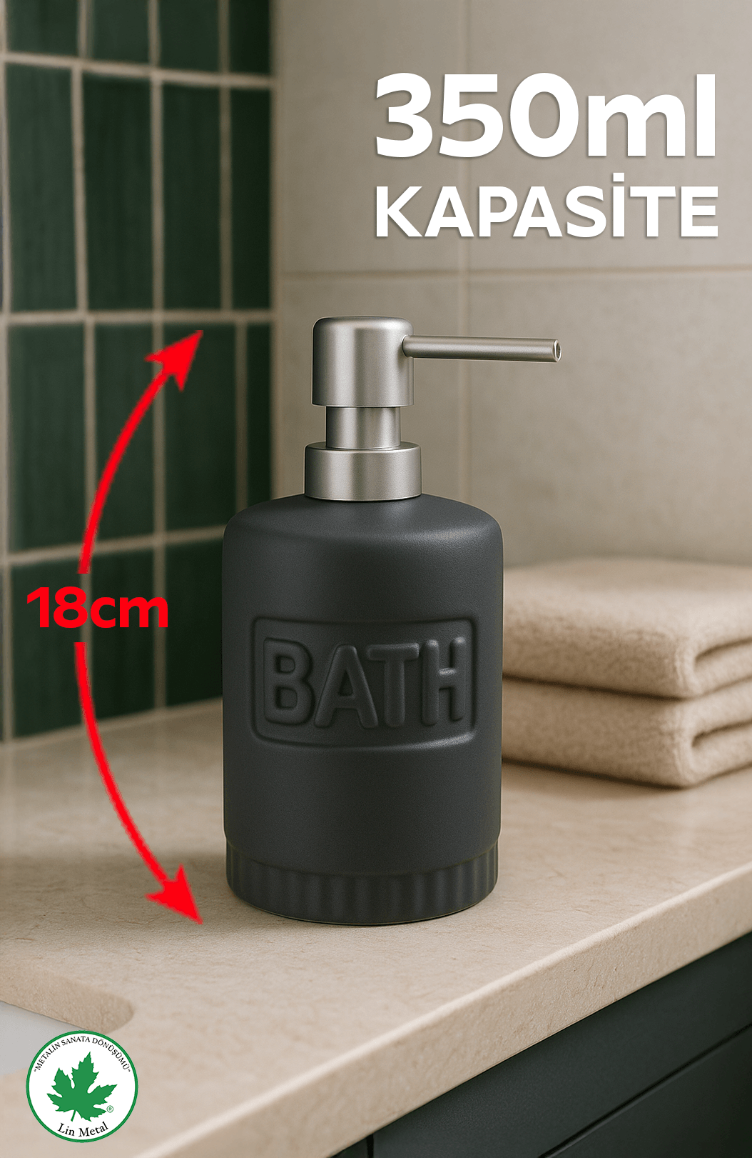 Modern Seramik Banyo Sabunluk – Mat Renkli Sıvı Sabunluk & Dispenser