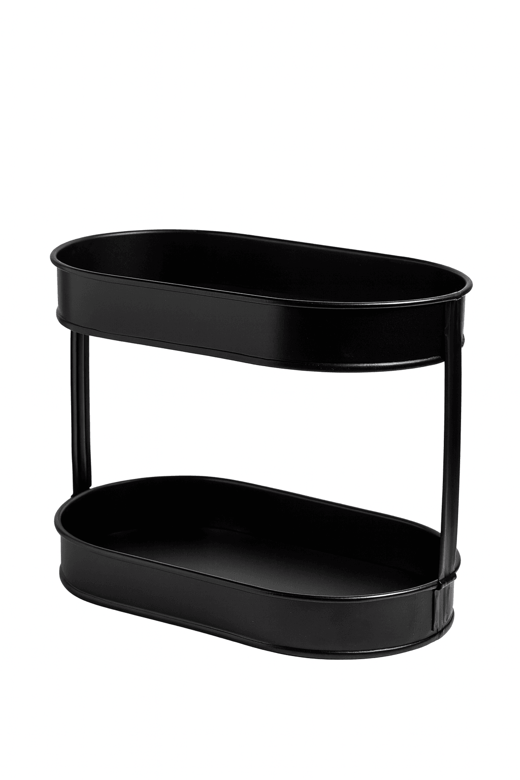 İki Katlı Metal Baton Organizer – Mutfak & Banyo Düzenleyici, Galvaniz Raflı Saklama Standı