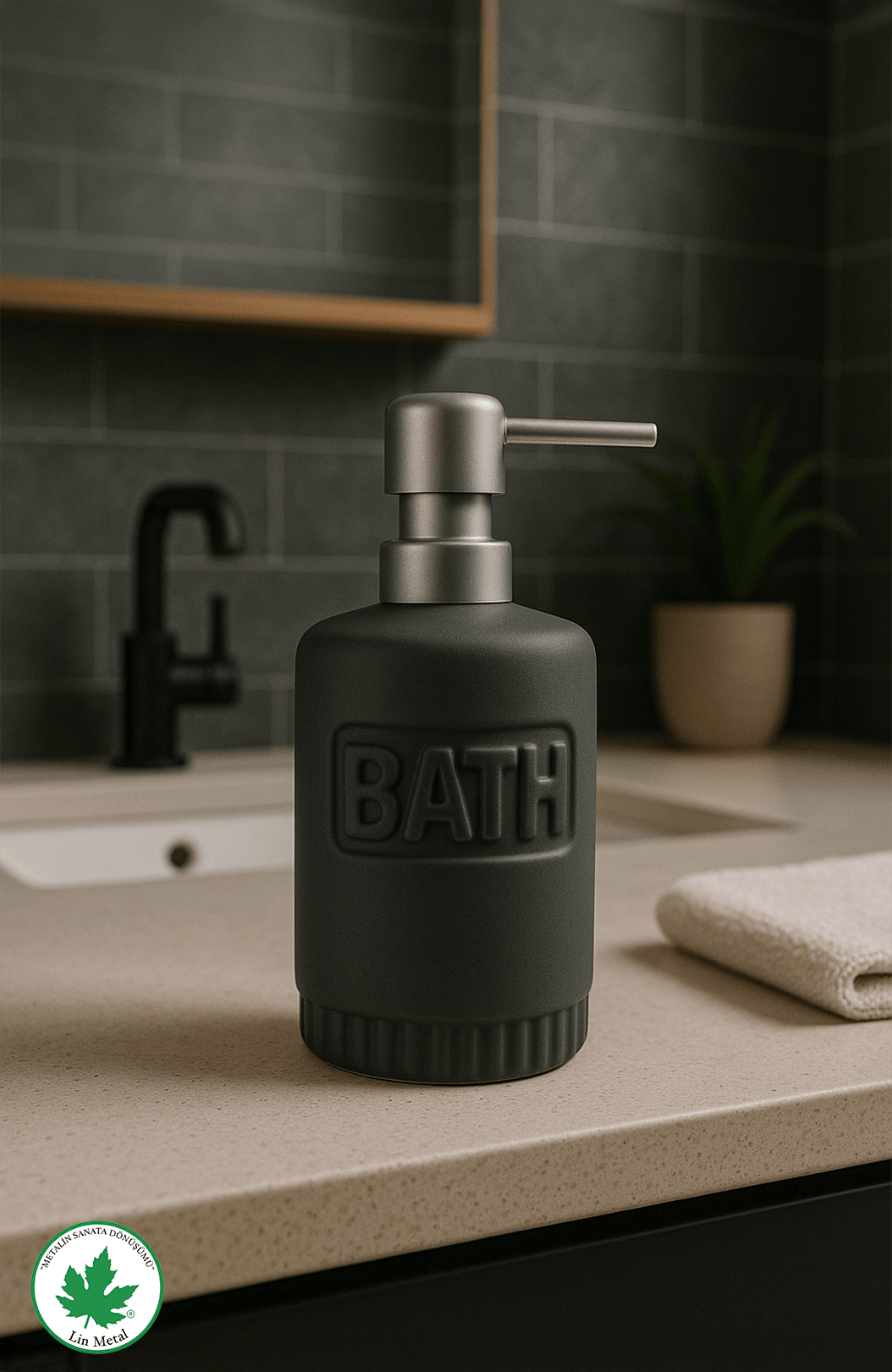 Modern Seramik Banyo Sabunluk – Mat Renkli Sıvı Sabunluk & Dispenser