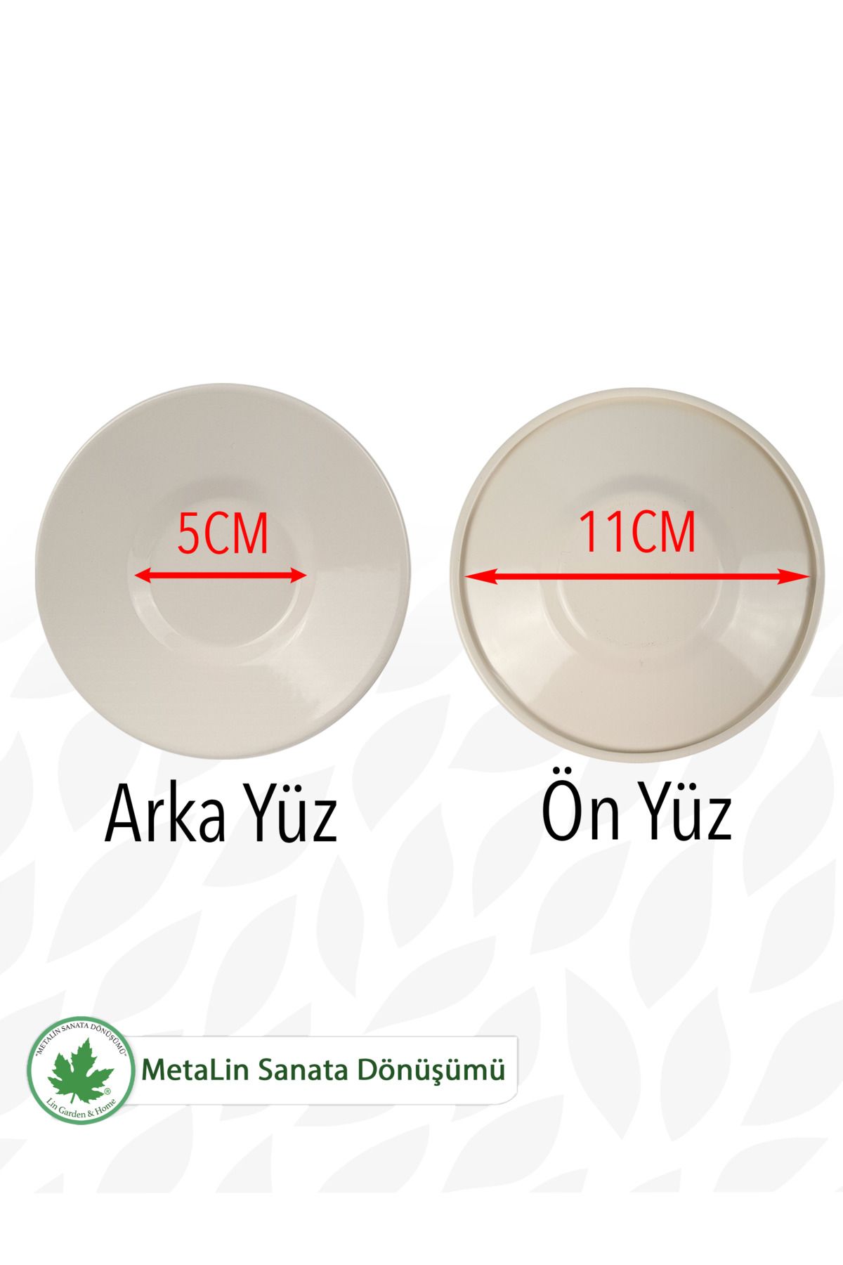 6’lı Metal Çay Tabağı Seti – Kırılmaz & Paslanmaz