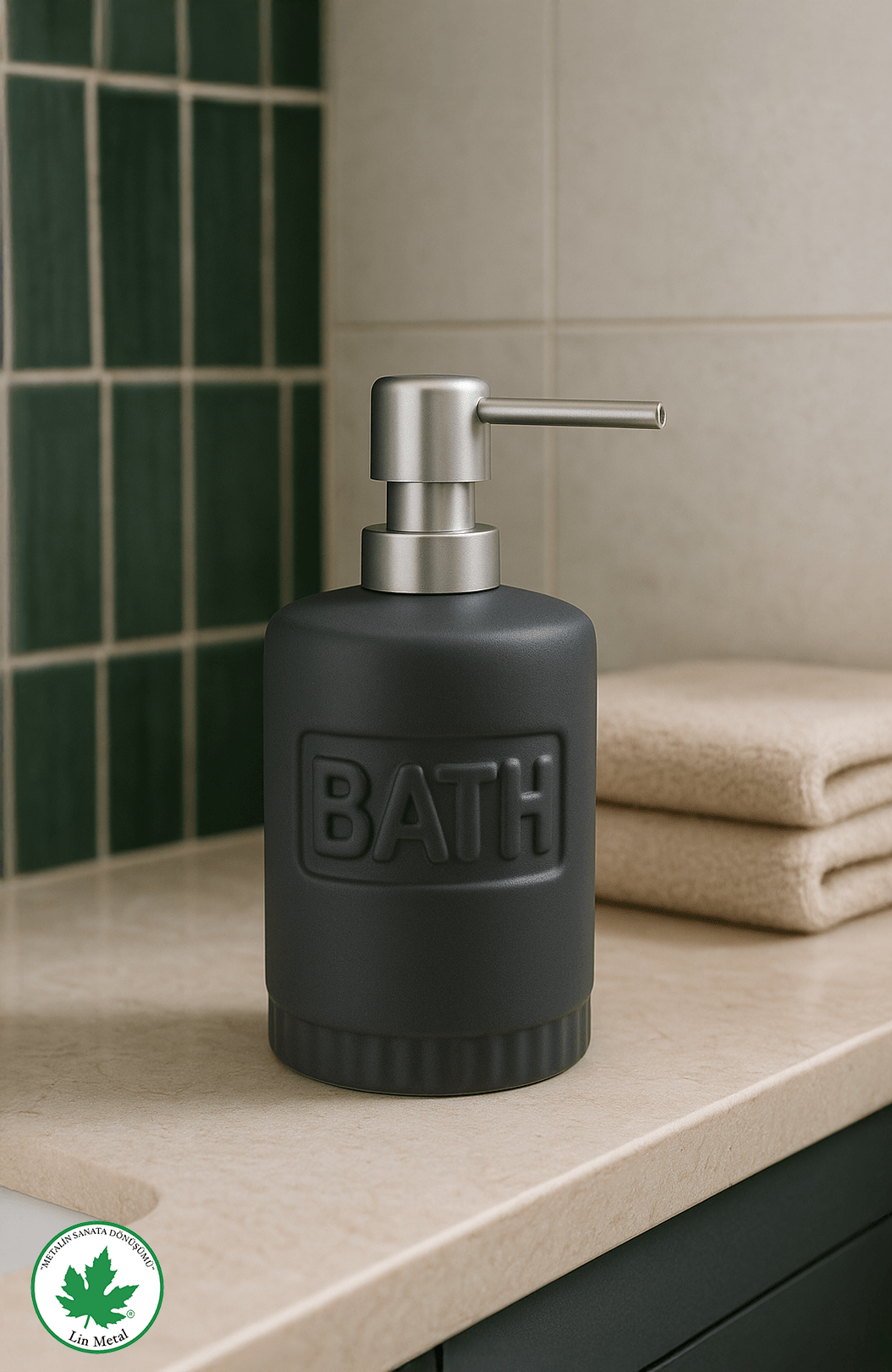 Modern Seramik Banyo Sabunluk – Mat Renkli Sıvı Sabunluk & Dispenser