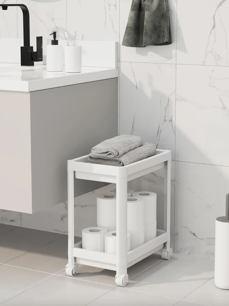 2 Katlı Tekerlekli Düzenleyici Raf | Mutfak & Evye Altı