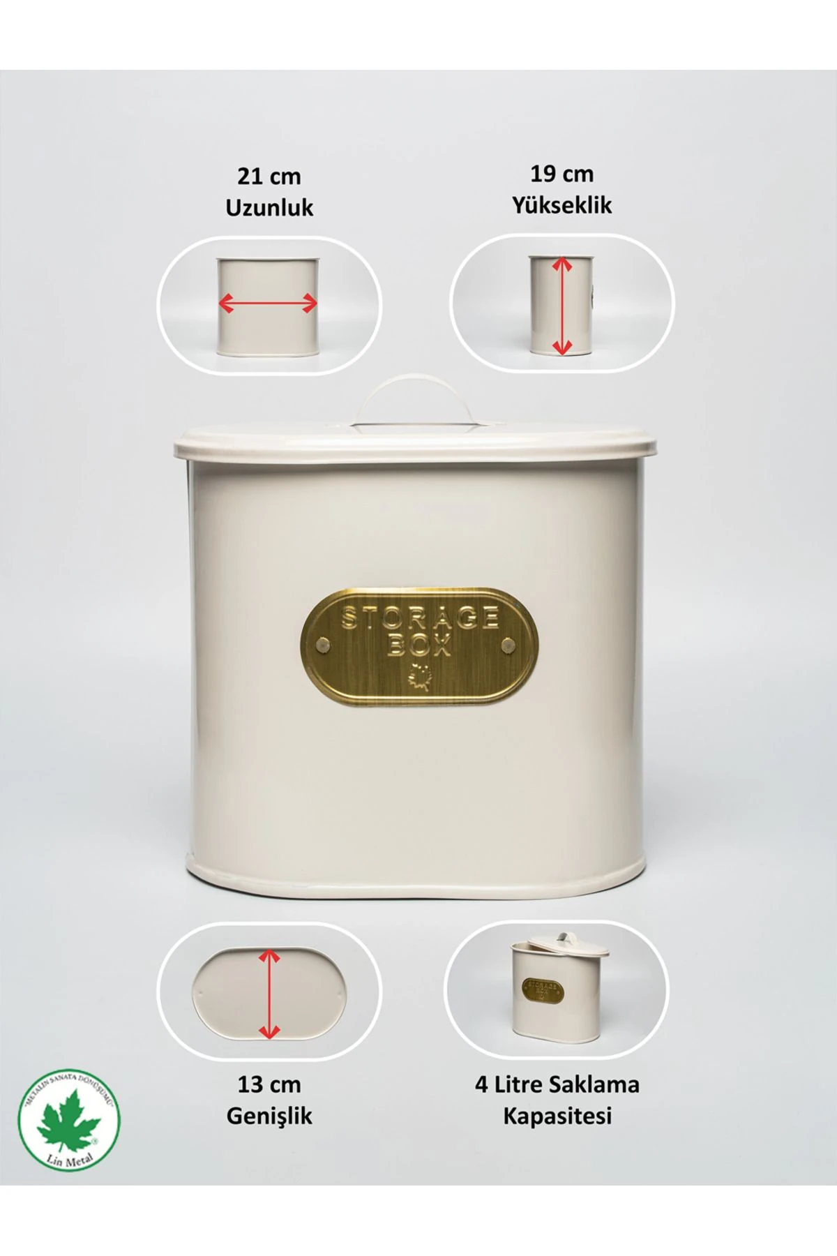 Metal Kapaklı Baton Organizer Saklama Kabı (Storage Box Plakalı)