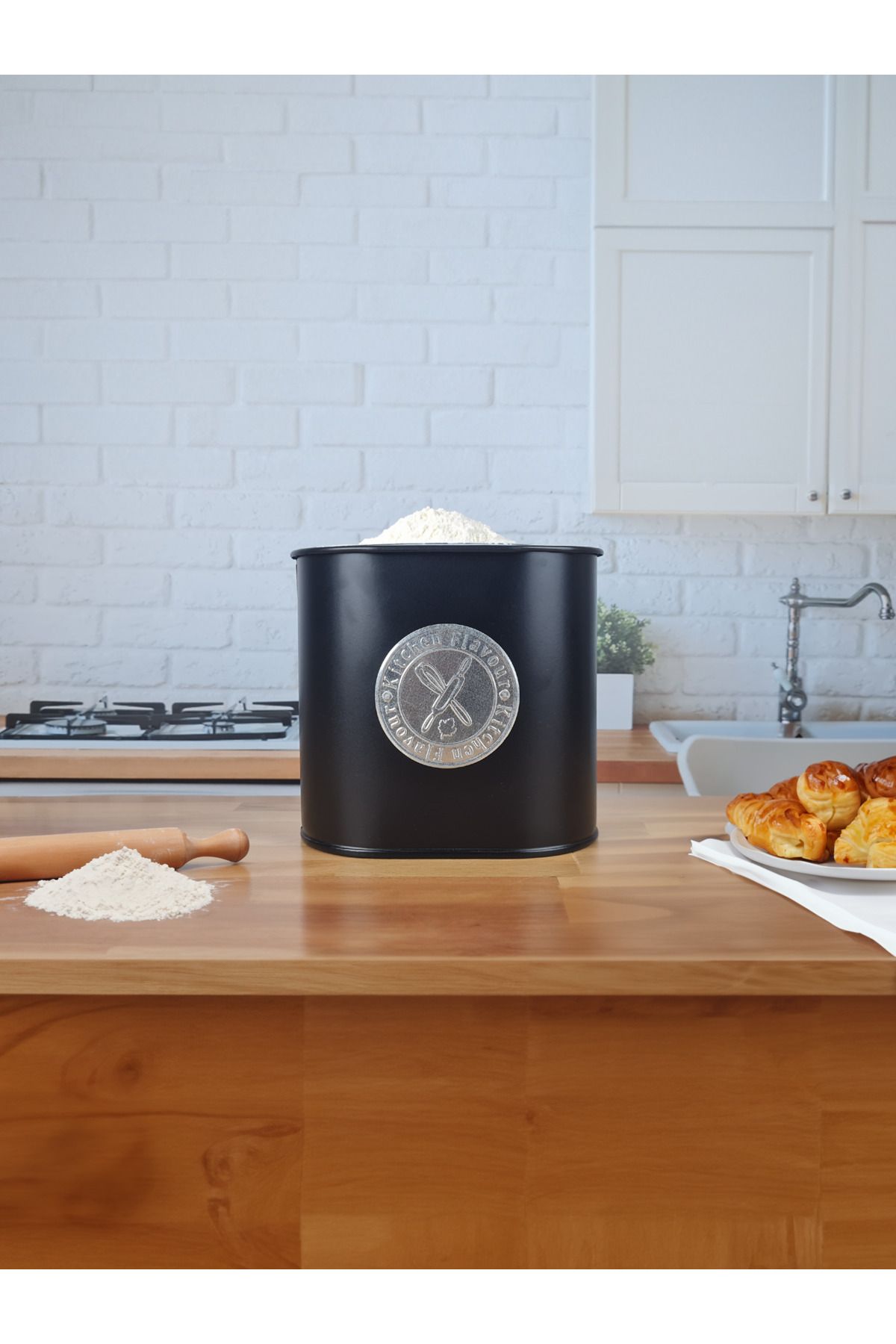 Metal Baton Çok Amaçlı Organizer – Kitchen Flavour Plakalı Mutfak & Banyo Saklama Kutusu