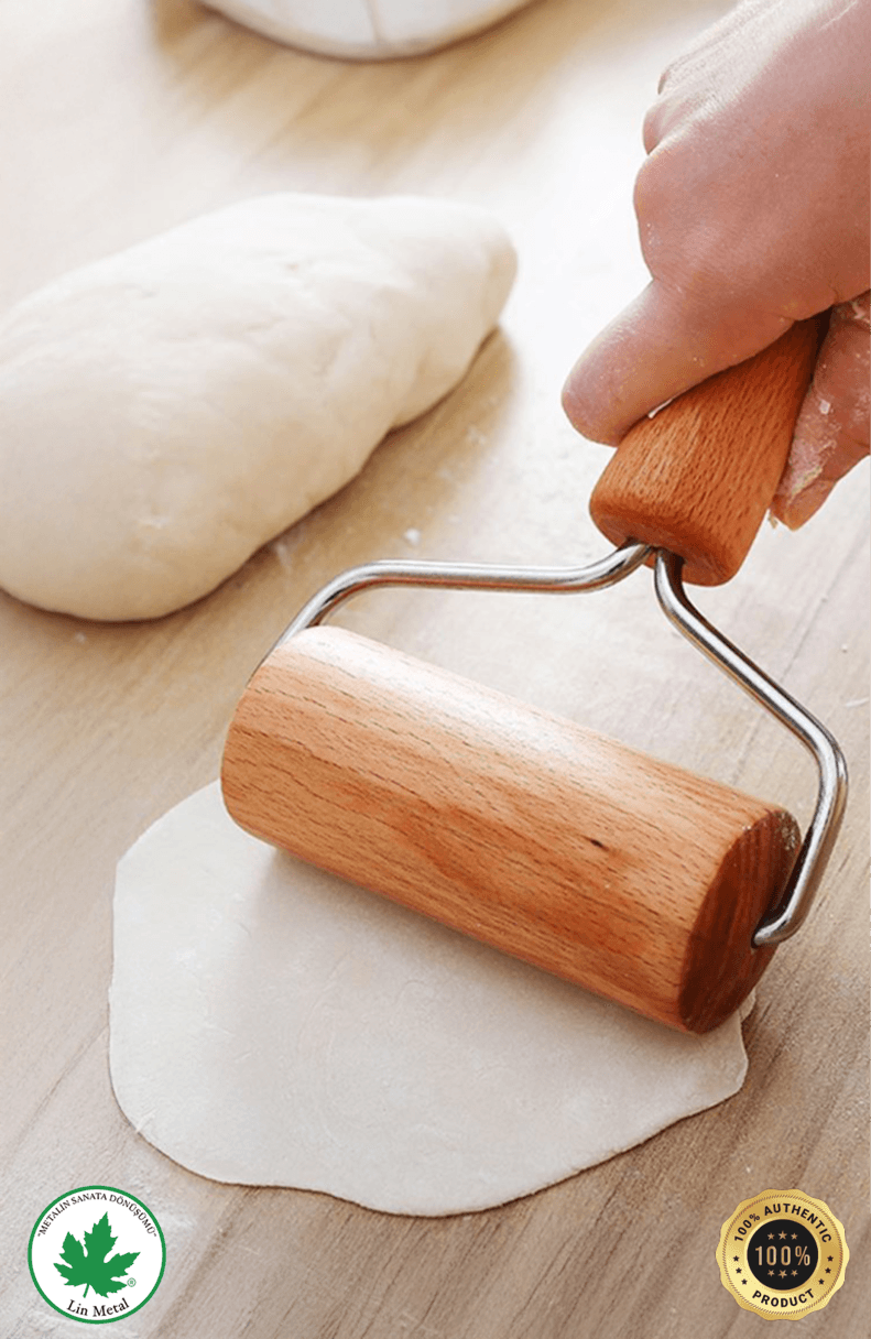 Ahşap Saplı Rulo Hamur Açıcı Merdane