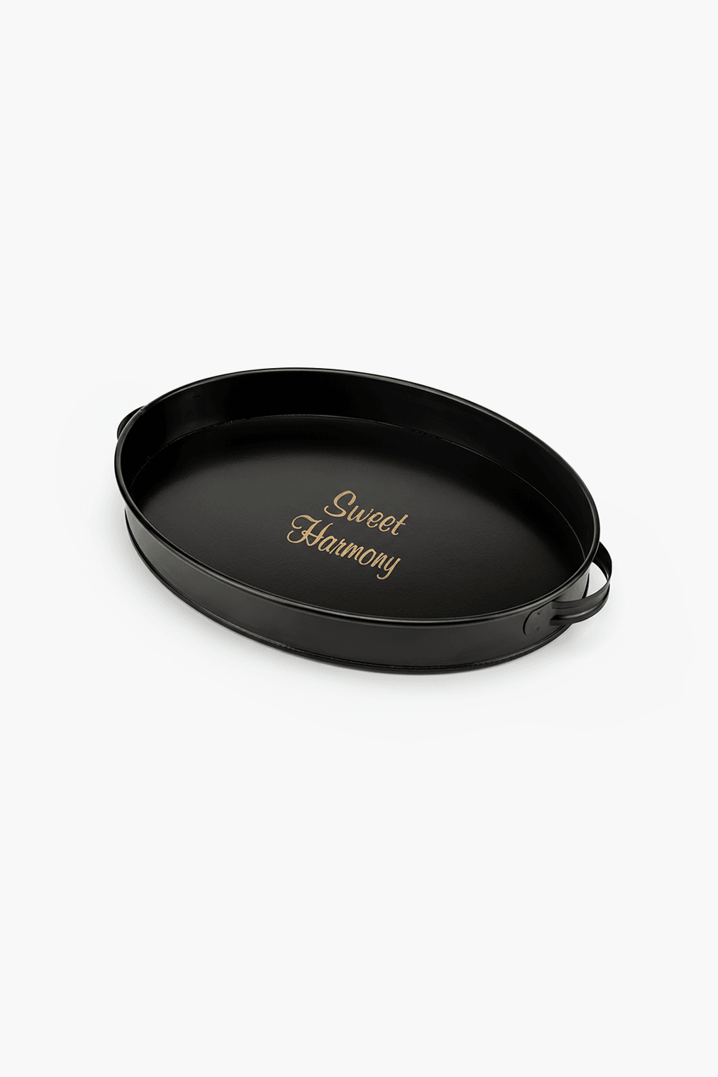 Lemna 37 cm Oval Metal Tepsi (Harmony Baskılı)