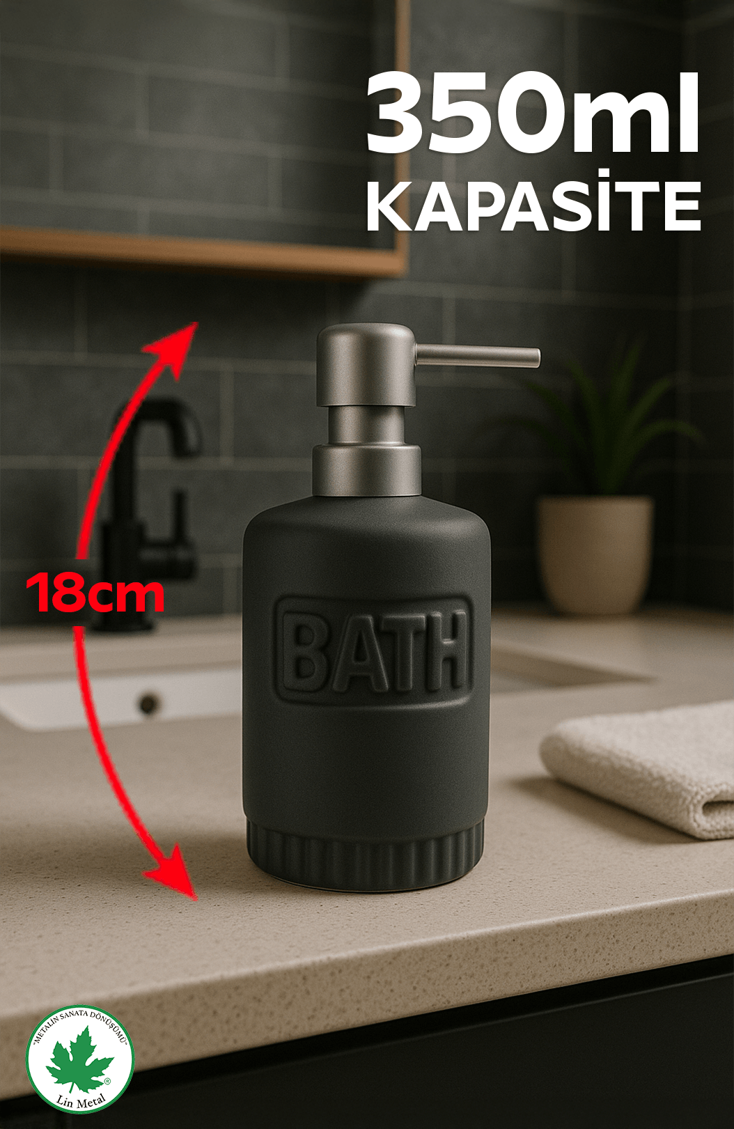 Modern Seramik Banyo Sabunluk – Mat Renkli Sıvı Sabunluk & Dispenser