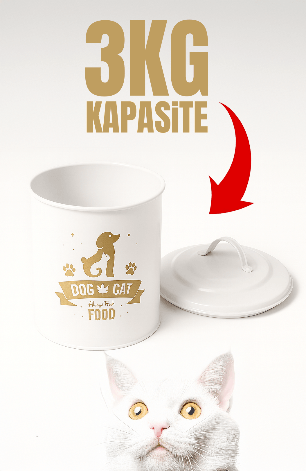 9 Litre (9000 ml) Metal Mama Saklama Kabı – Kırılmaz & Bükülmez