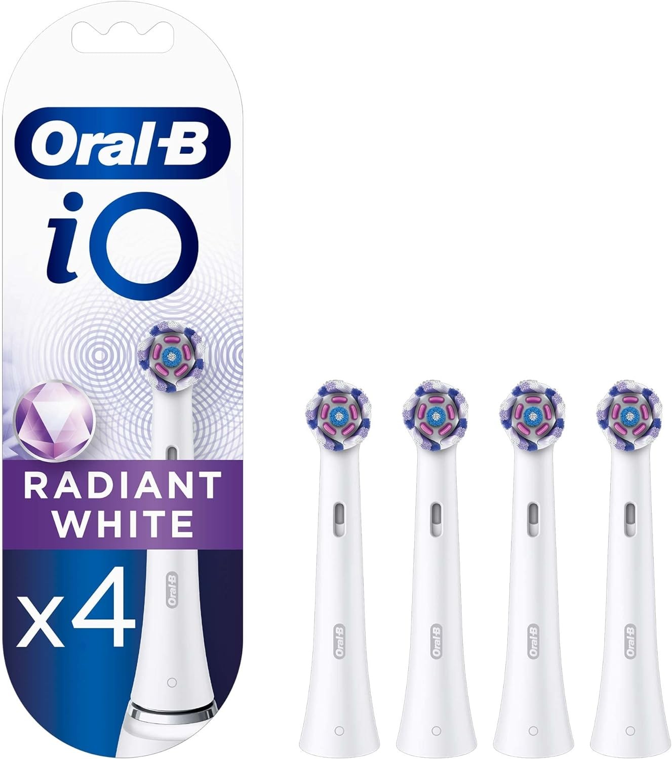 Oral-B iO Radiant White Beyaz Diş Fırçası Yedek Başlığı 4 Adet