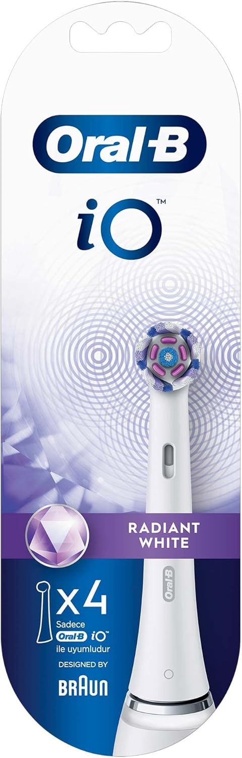 Oral-B iO Radiant White Beyaz Diş Fırçası Yedek Başlığı 4 Adet