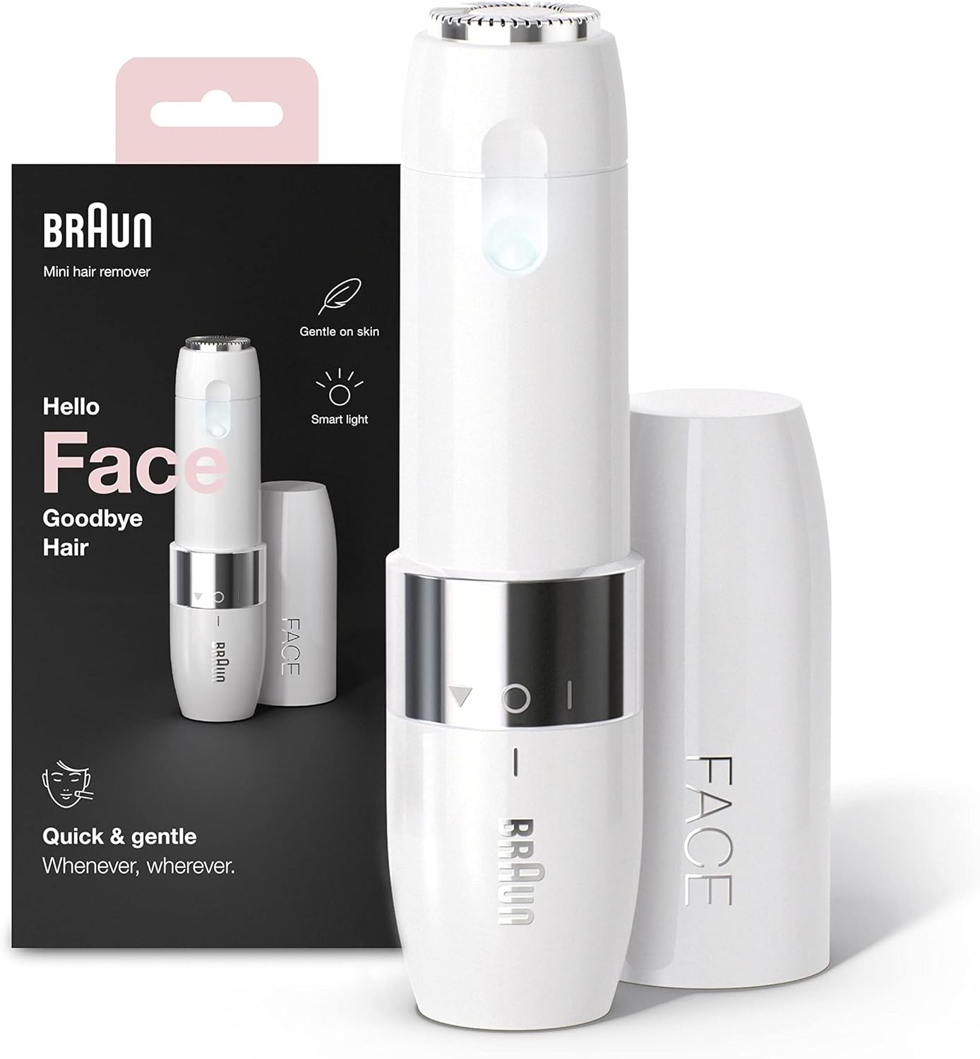 Braun FS1000 Mini Tüy Alma Makinesi + Pil ve Temizleme Fırçası, Seyahat Boy, Kablosuz Kullanım