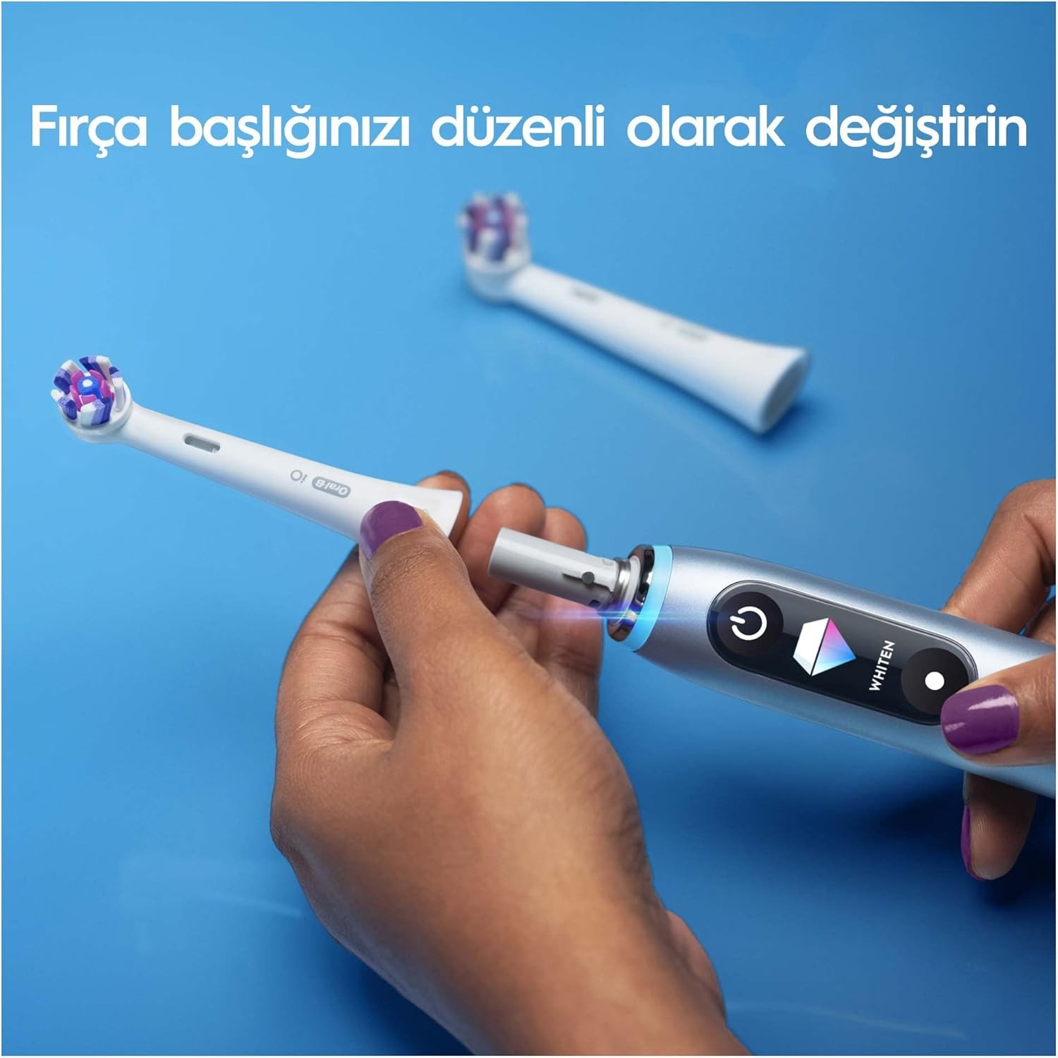 Oral-B iO Radiant White Beyaz Diş Fırçası Yedek Başlığı 4 Adet