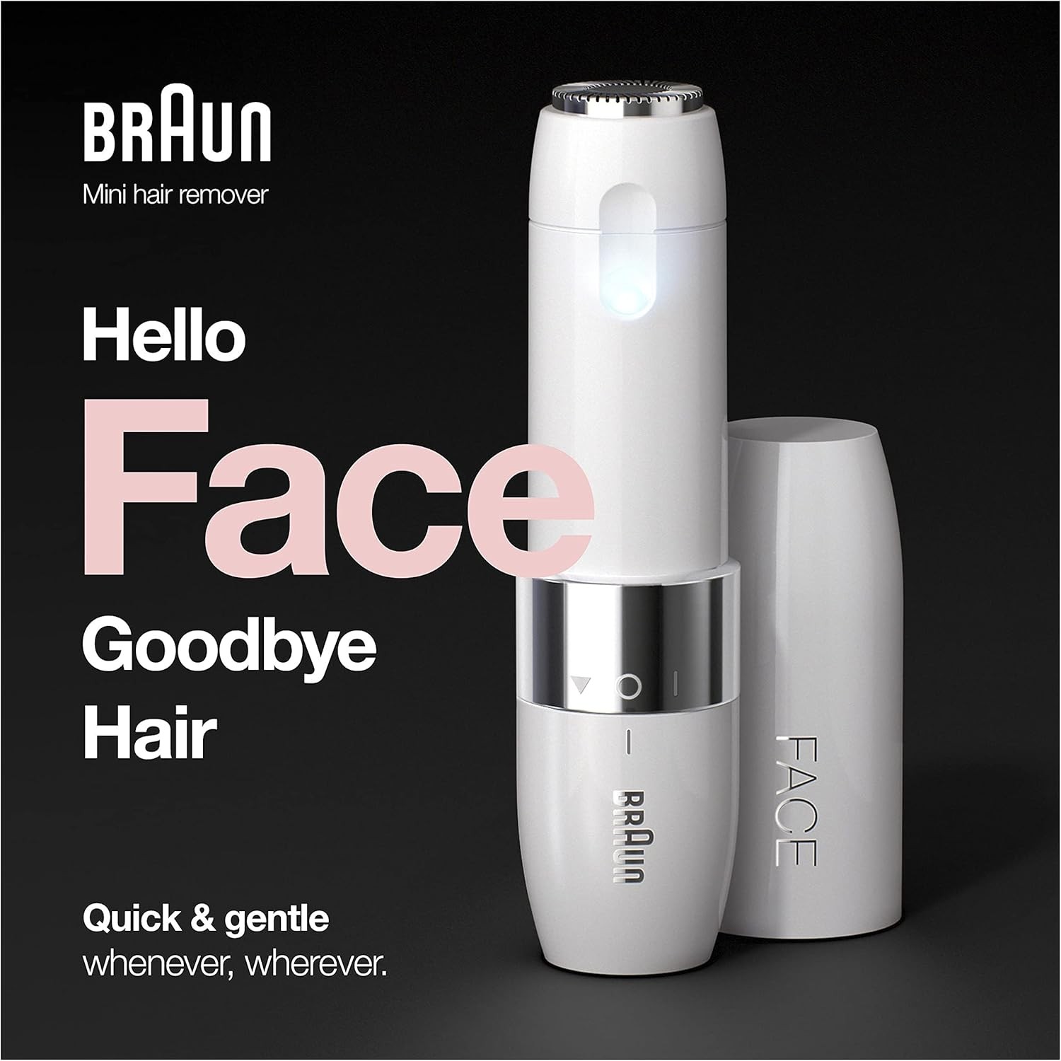 Braun FS1000 Mini Tüy Alma Makinesi + Pil ve Temizleme Fırçası, Seyahat Boy, Kablosuz Kullanım