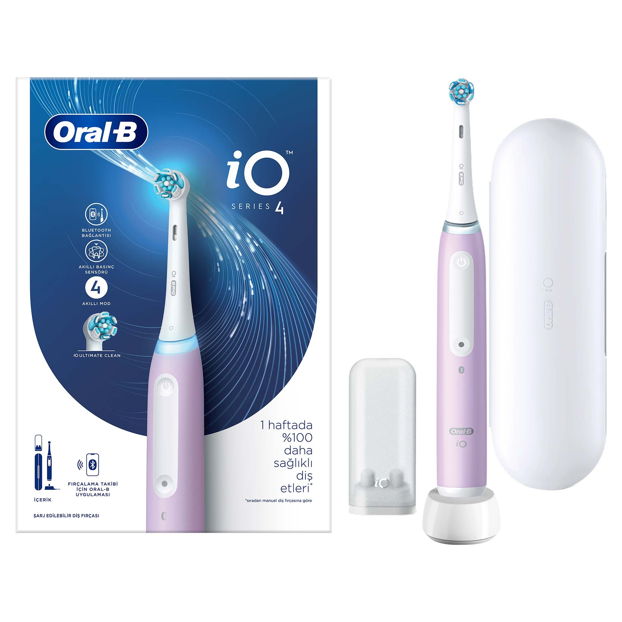 Oral-B iO 4 Şarjlı Diş Fırçası - Eflatun