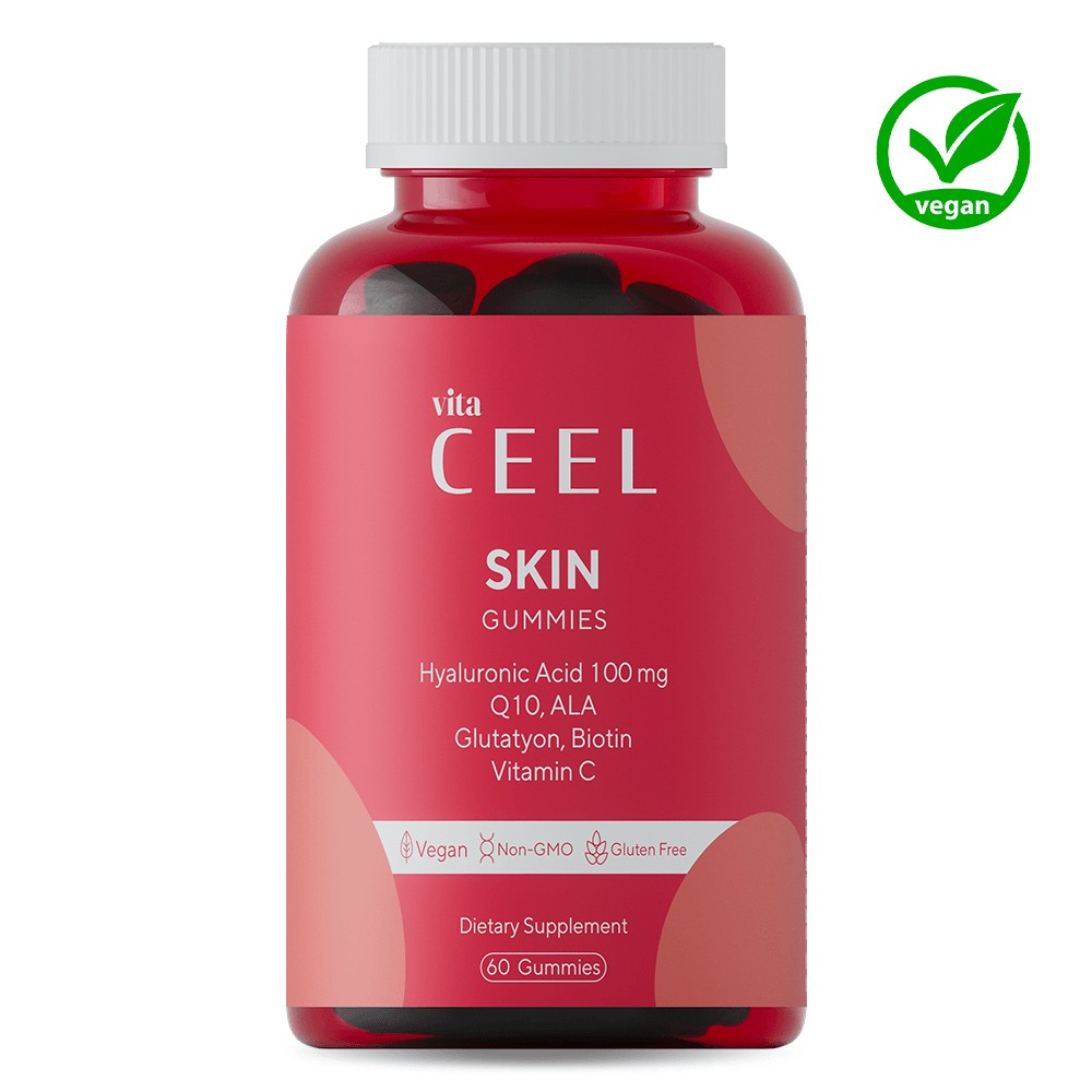 Cilt Vitamini Vegan Gummy, Hyaluronic Acid, Vitamin C, Glutatyon, Q10