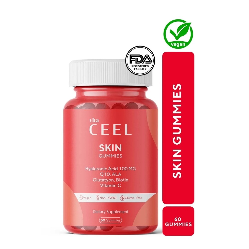 Cilt Vitamini Vegan Gummy, Hyaluronic Acid, Vitamin C, Glutatyon, Q10