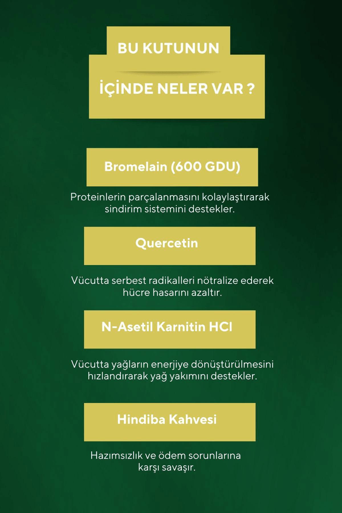 Bromelain Plus – Ananas Enzimi, Quercetin & NAC İçerikli 60 Tablet