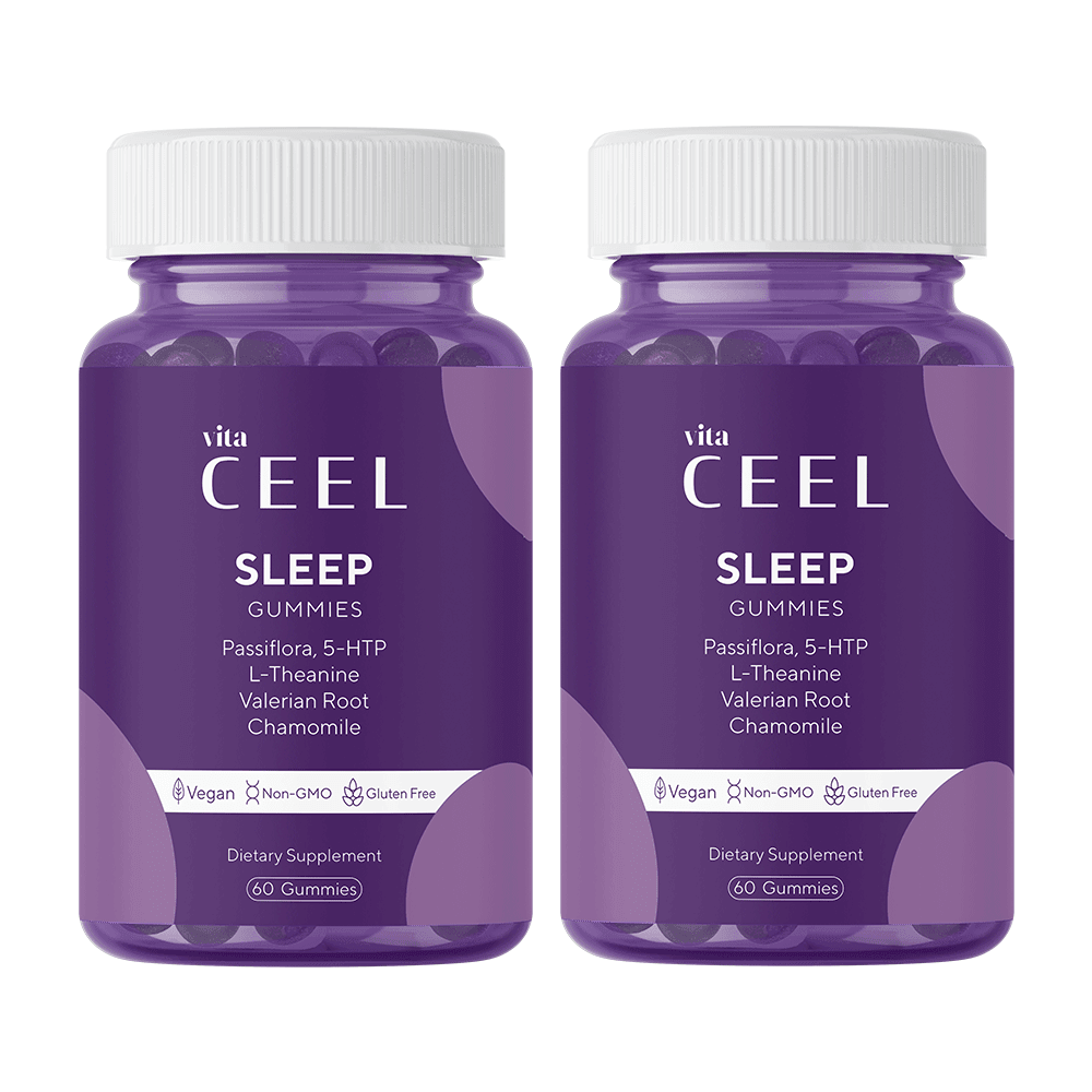 Dual Vegan Sleep Cycle Helper Vegan Sleep Gummy Vitamin Passiflora, Vitamin B6, L-theanie