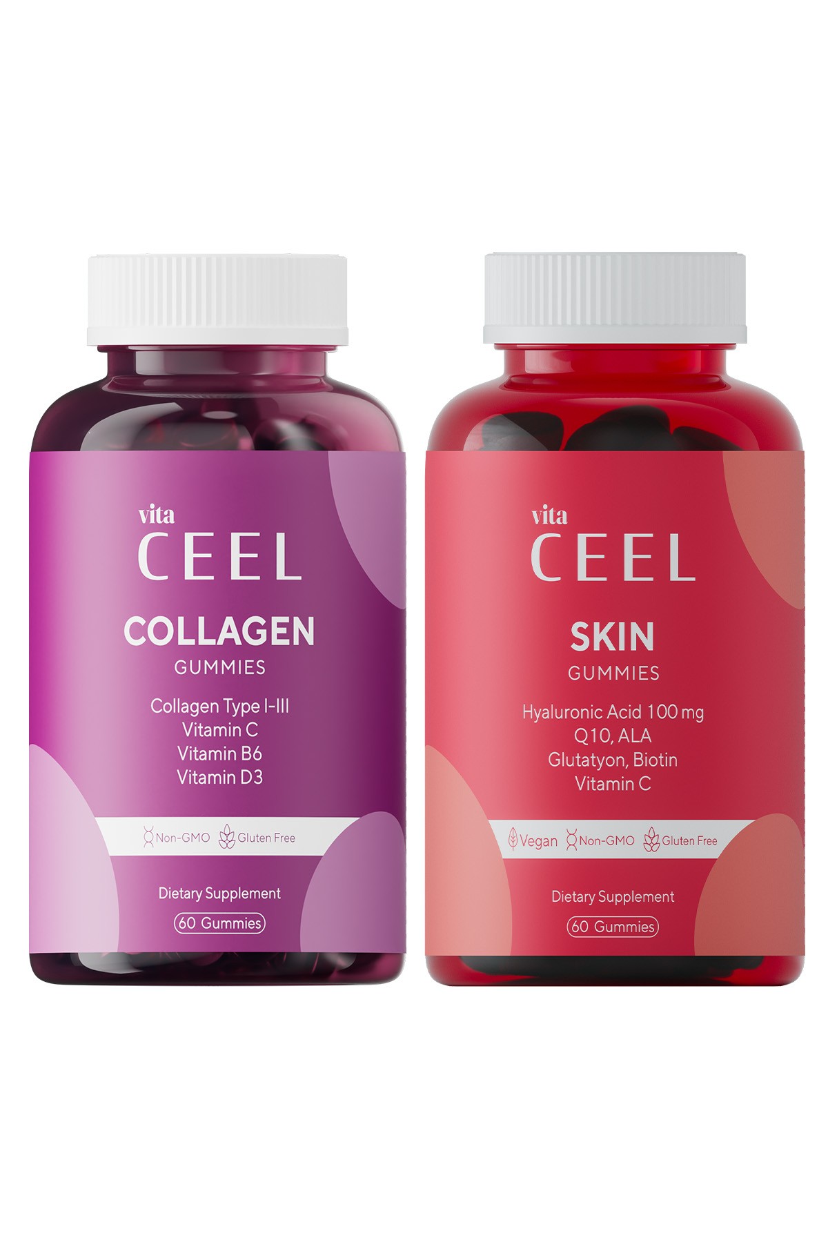 2'li Kollajen ve Cilt Gummy Çiğnenebilir Vitamin
