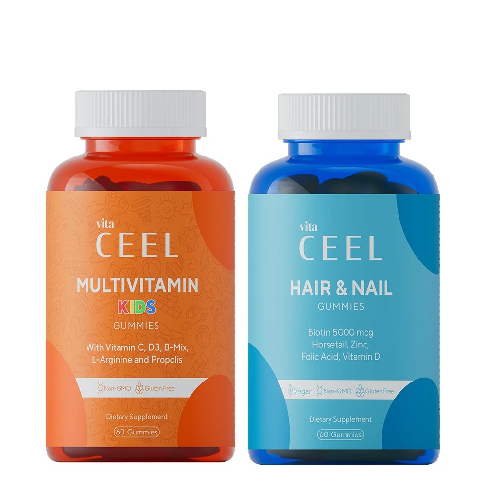  2'li Saç&Tırnak ve Çocuk Gummy Çiğnenebilir Vegan Vitamin