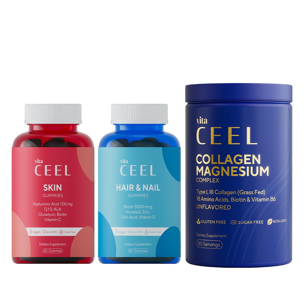 3'lü Magnezyum Complex, Collagen Tip 1, 3, Cilt Vitamini, Saç & Tırnak Vitamini