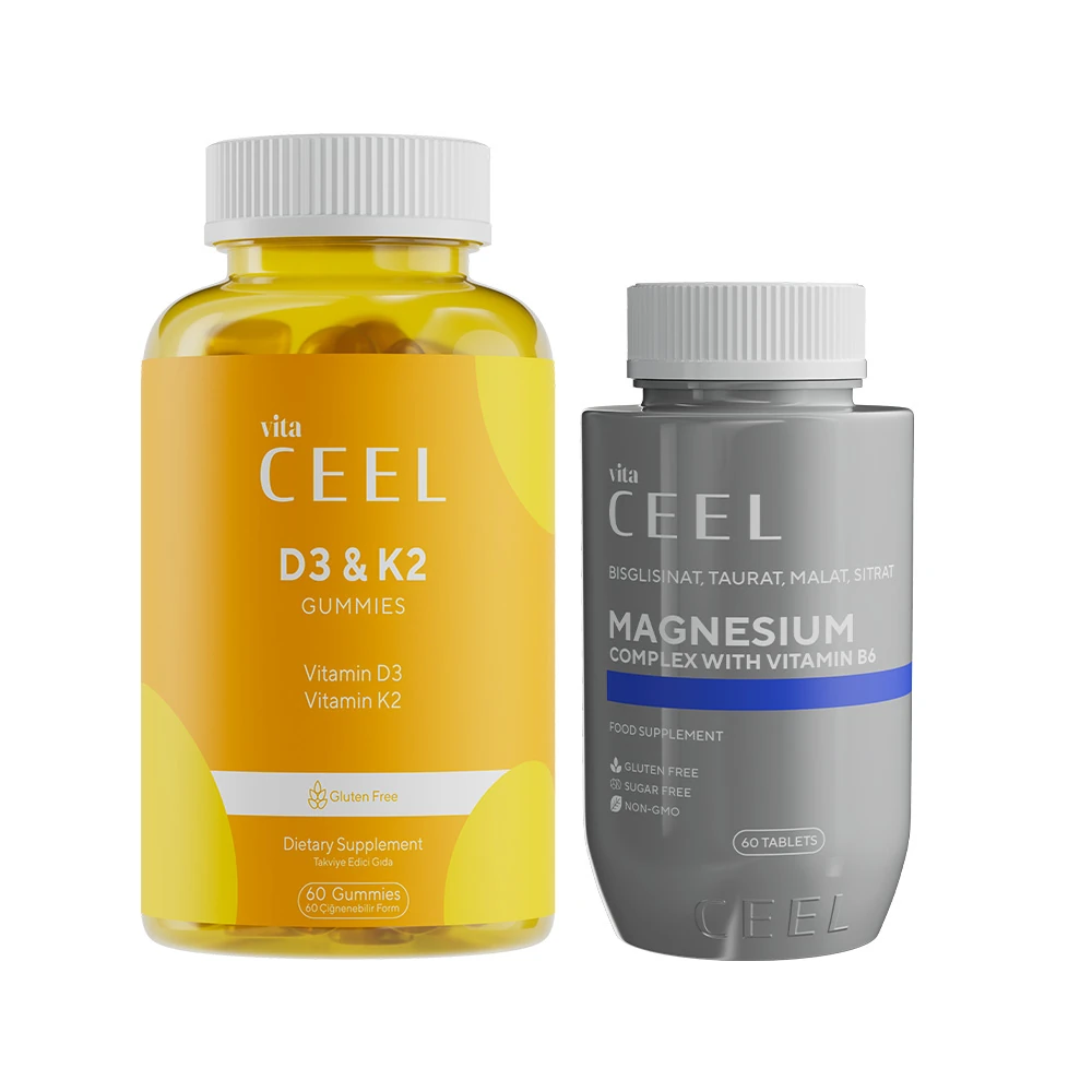 2’li D3 K2 Vitamin Gummy ve Magnezyum Complex Tablet