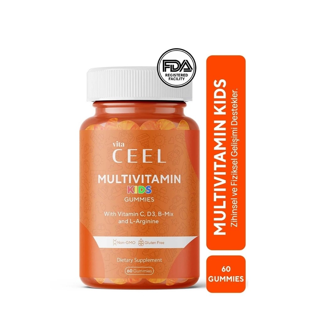 Çocuklar için Gelişme Çağı Multivitamini Vitamin C, D, B Mix, L-arginine