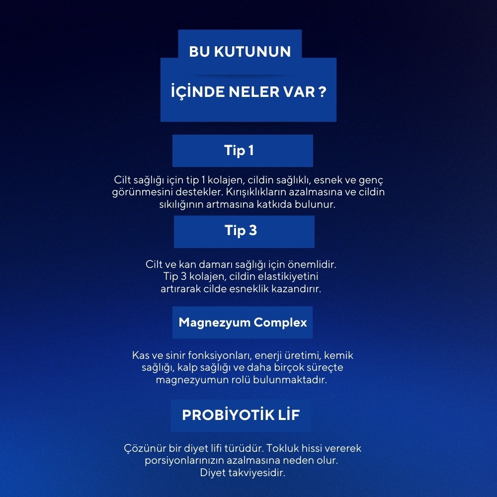 2'li Magnezyum Complex Ve Collagen Tip 1, 3