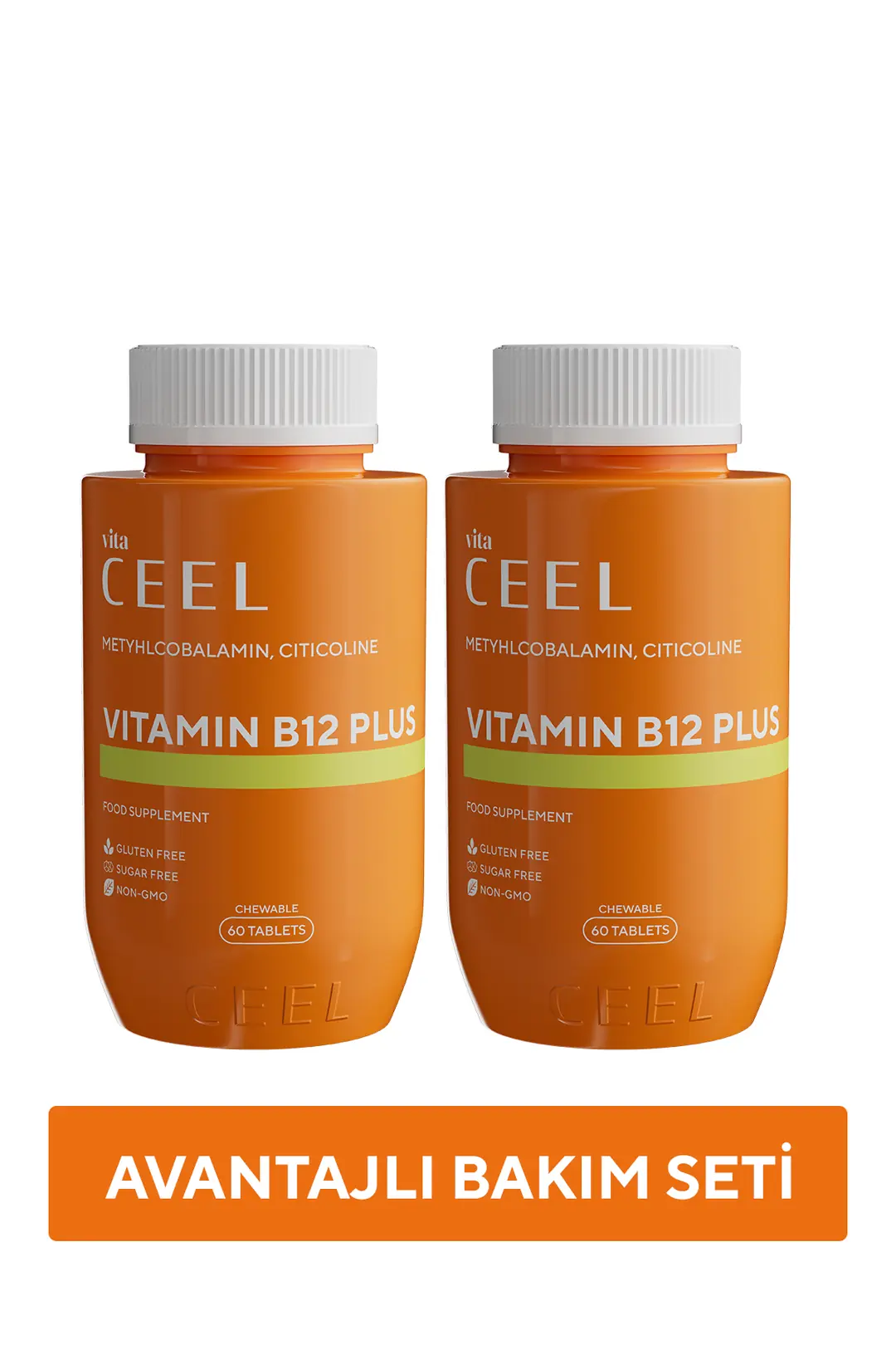 2'li Vitamin B12 Plus Dil Altı Tablet Metyhcobalamin, Citicoline 60 Tablet