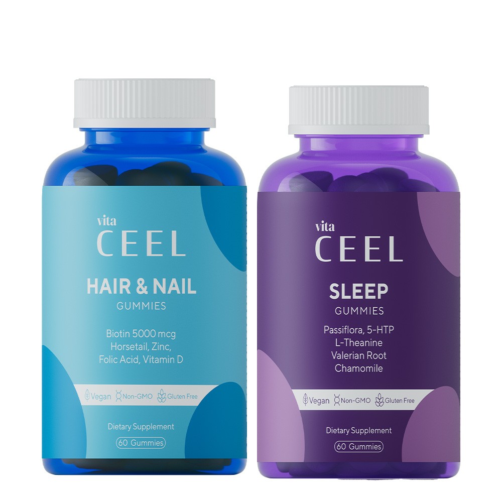  Dual Hair&Nail and Sleep Gummy Vegan Chewable Vitamin