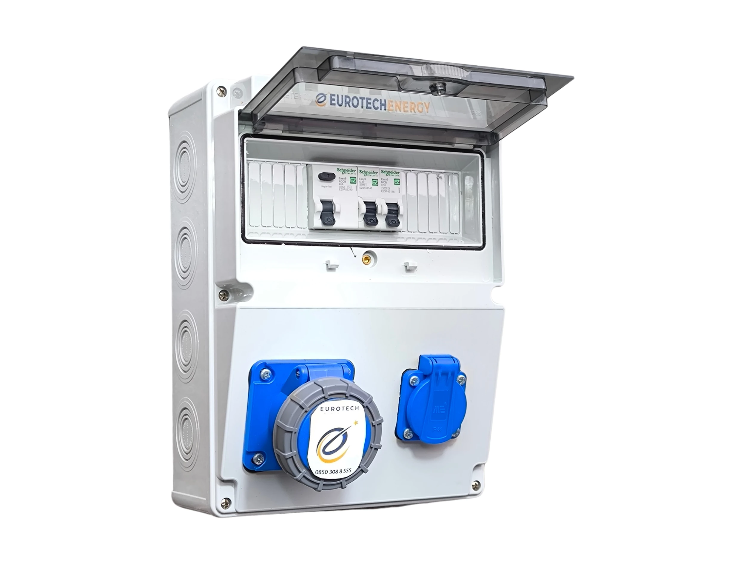 Eurotech Energy Montajlı Büyük Kombinasyon Kutusu (Mavi Prizli – Tesla Uyumlu)