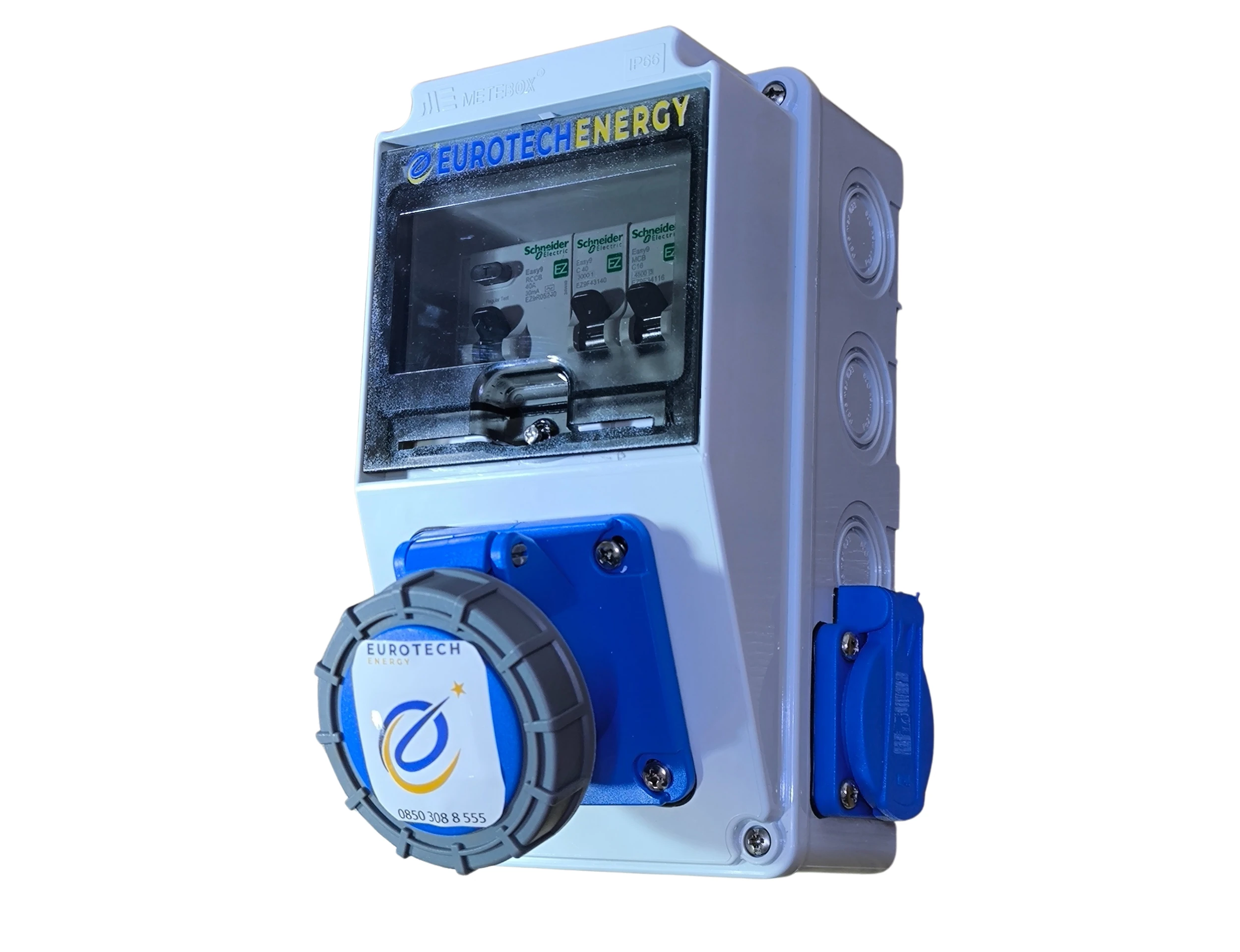 Eurotech Energy Montajlı Küçük Kombinasyon Kutusu (Mavi Prizli – Tesla Uyumlu)