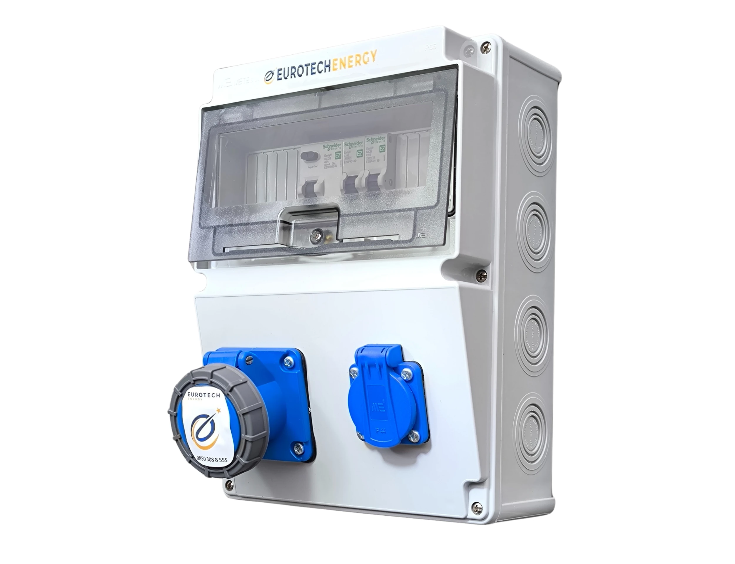 Eurotech Energy Montajlı Büyük Kombinasyon Kutusu (Mavi Prizli – Tesla Uyumlu)