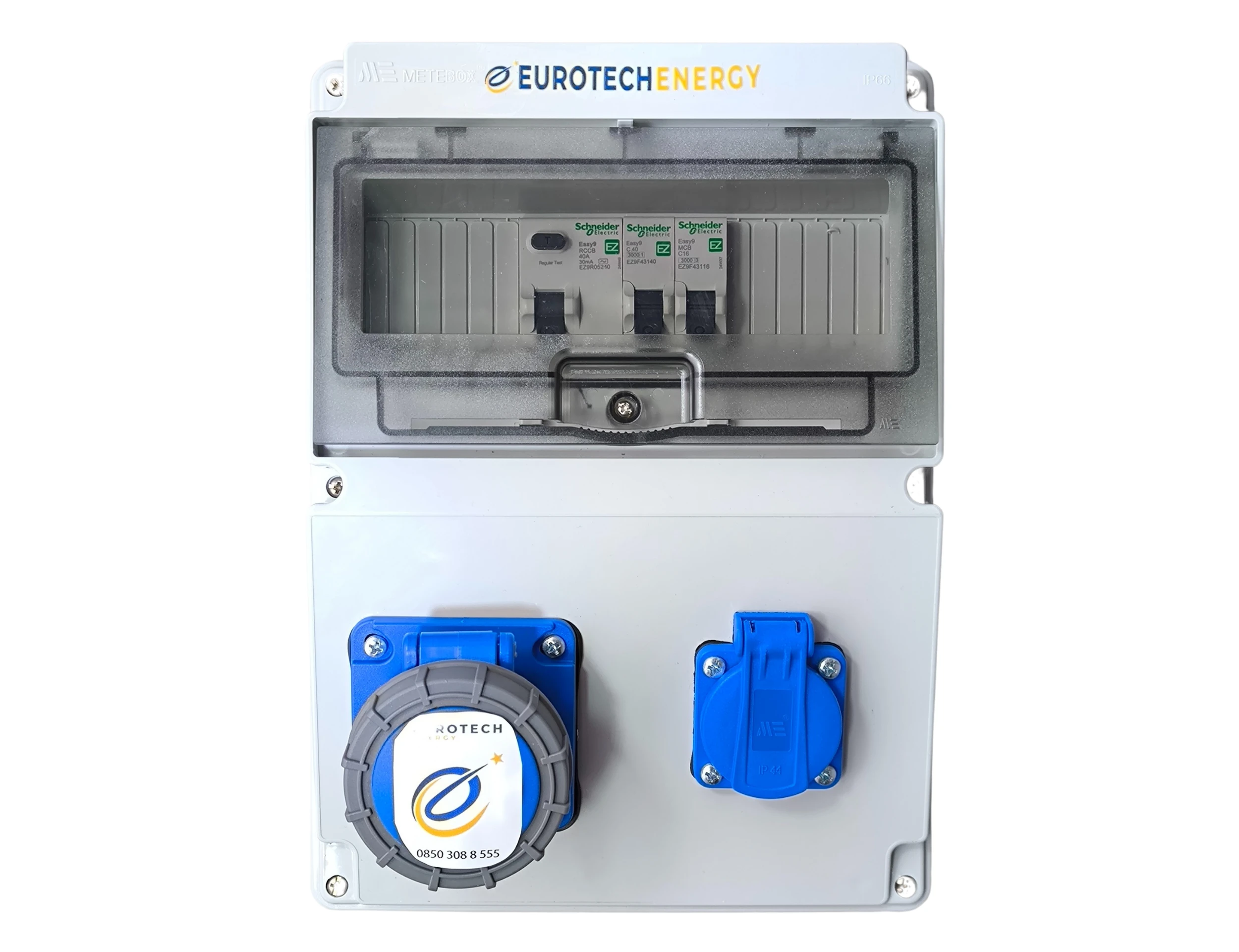 Eurotech Energy Montajlı Büyük Kombinasyon Kutusu (Mavi Prizli – Tesla Uyumlu)